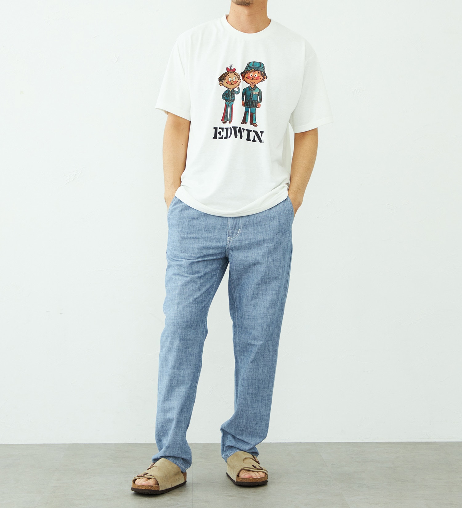 EDWIN(エドウイン)のプリント Tシャツ 半袖|トップス/Tシャツ/カットソー/メンズ|ホワイト