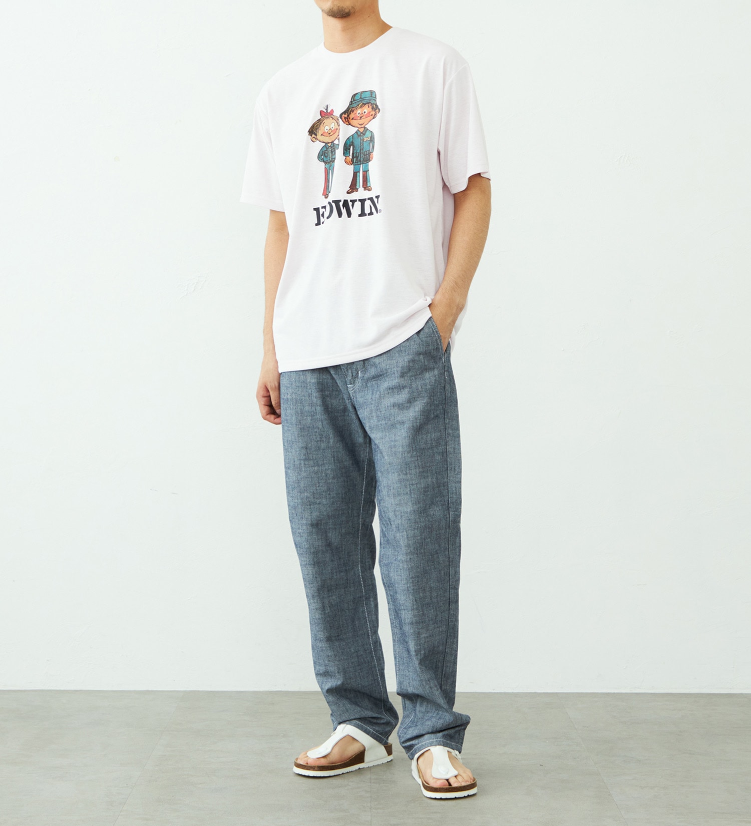 EDWIN(エドウイン)のプリント Tシャツ 半袖|トップス/Tシャツ/カットソー/メンズ|ピンク