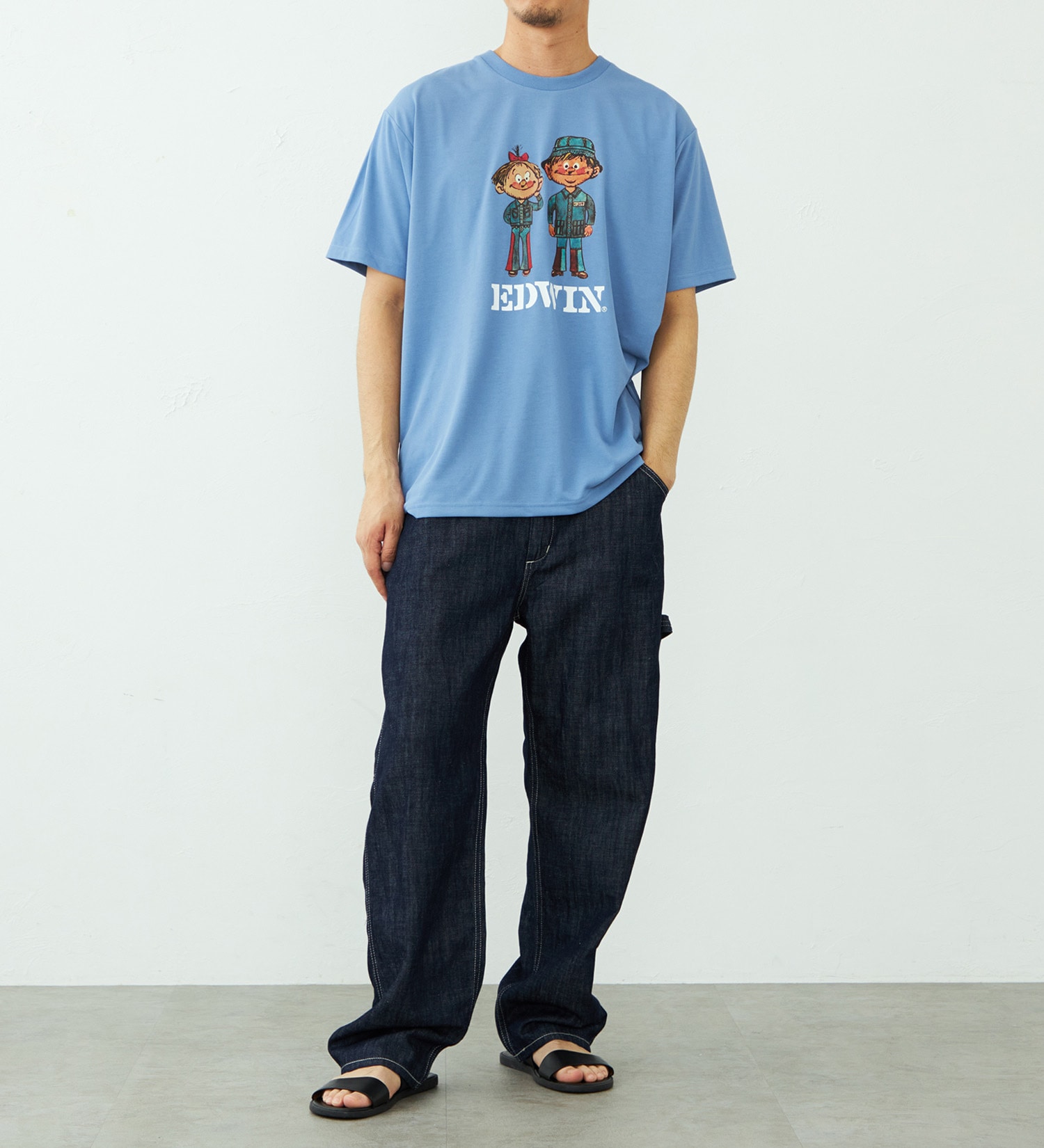 EDWIN(エドウイン)のプリント Tシャツ 半袖|トップス/Tシャツ/カットソー/メンズ|ブルー