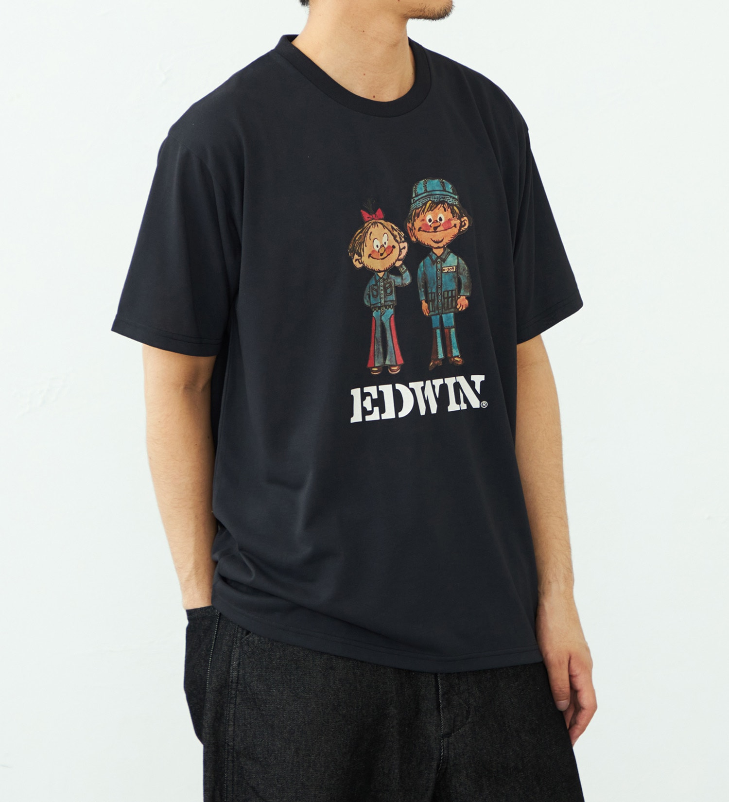 EDWIN(エドウイン)のプリント Tシャツ 半袖|トップス/Tシャツ/カットソー/メンズ|ブラック