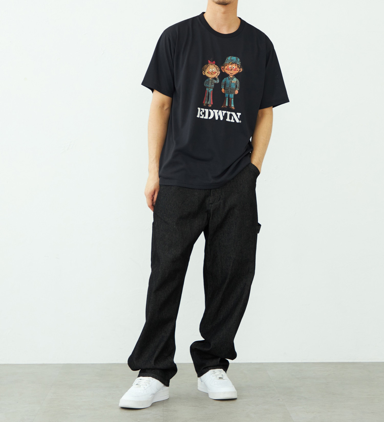 EDWIN(エドウイン)のプリント Tシャツ 半袖|トップス/Tシャツ/カットソー/メンズ|ブラック