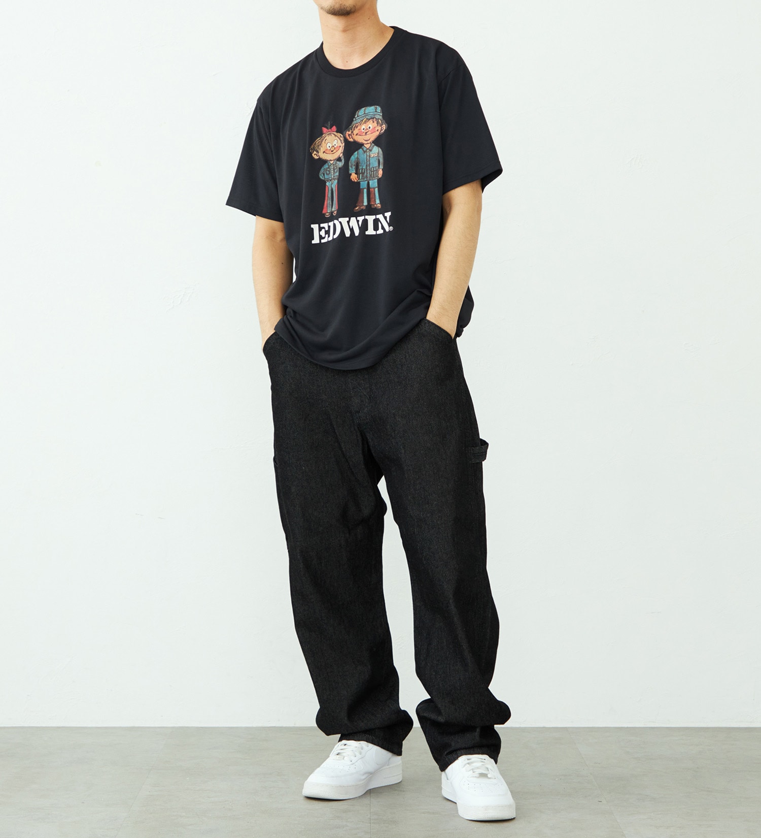 EDWIN(エドウイン)のプリント Tシャツ 半袖|トップス/Tシャツ/カットソー/メンズ|ブラック