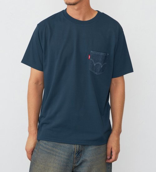EDWIN(エドウイン)のデニムポケット Tシャツ 半袖|トップス/Tシャツ/カットソー/メンズ|ネイビー