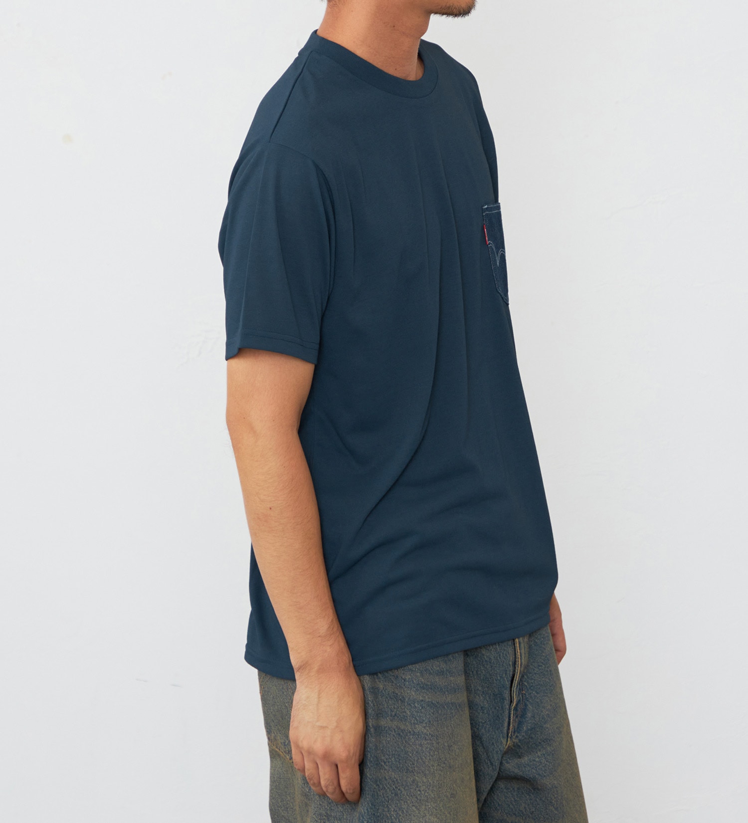 EDWIN(エドウイン)のデニムポケット Tシャツ 半袖|トップス/Tシャツ/カットソー/メンズ|ネイビー