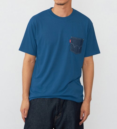 EDWIN(エドウイン)のデニムポケット Tシャツ 半袖|トップス/Tシャツ/カットソー/メンズ|ブルー