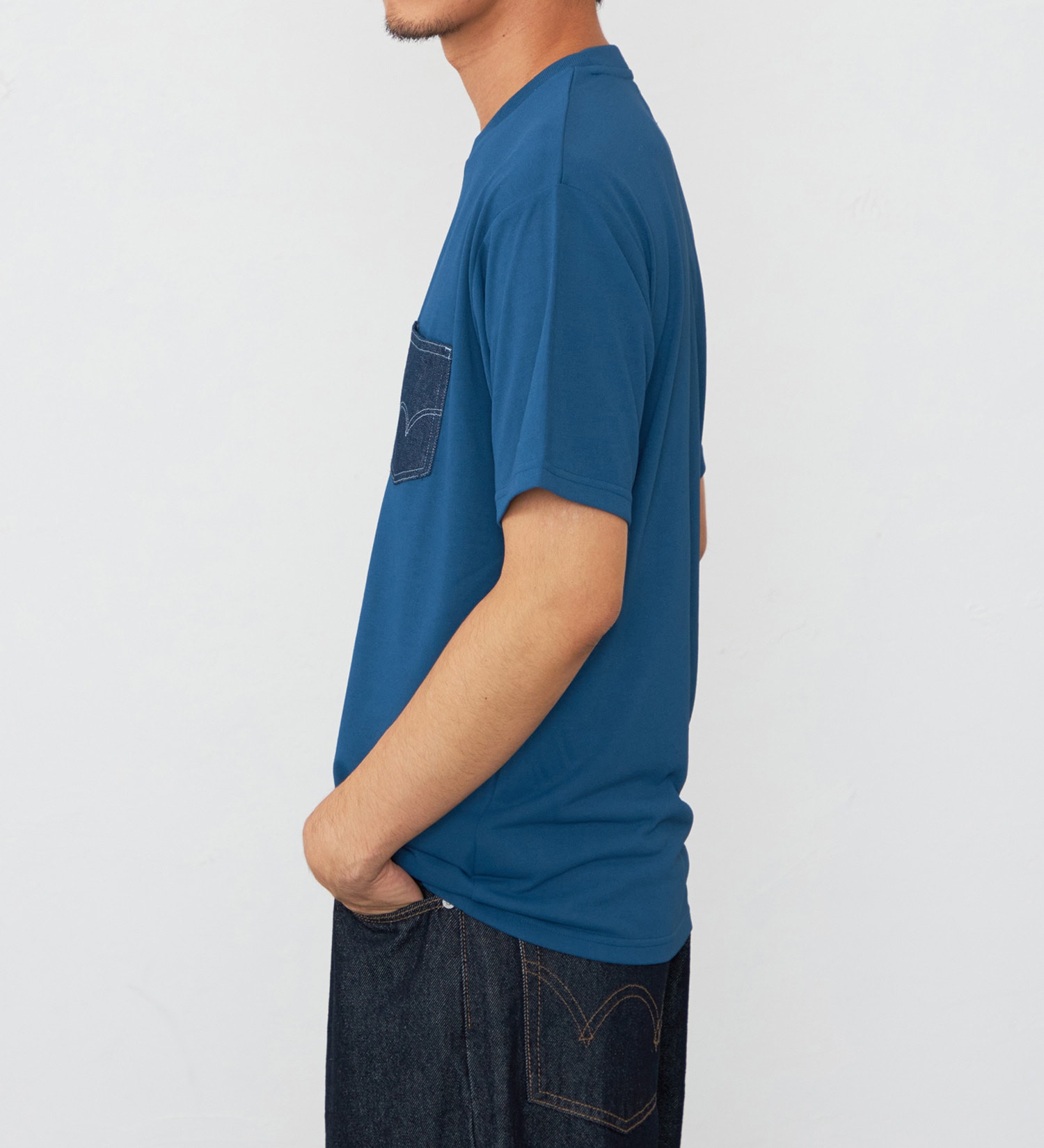 EDWIN(エドウイン)のデニムポケット Tシャツ 半袖|トップス/Tシャツ/カットソー/メンズ|ブルー