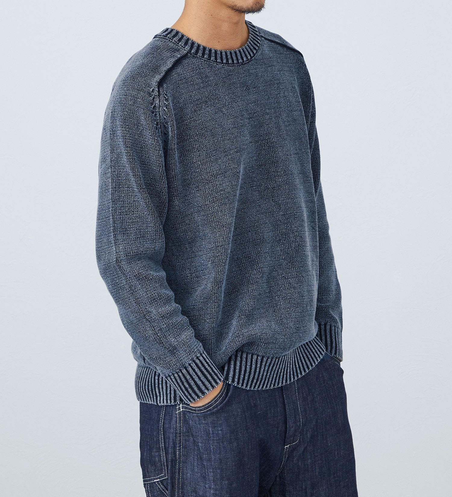 EDWIN(エドウイン)のユーズド クルーネックニット|トップス/ニット/セーター/メンズ|ネイビー