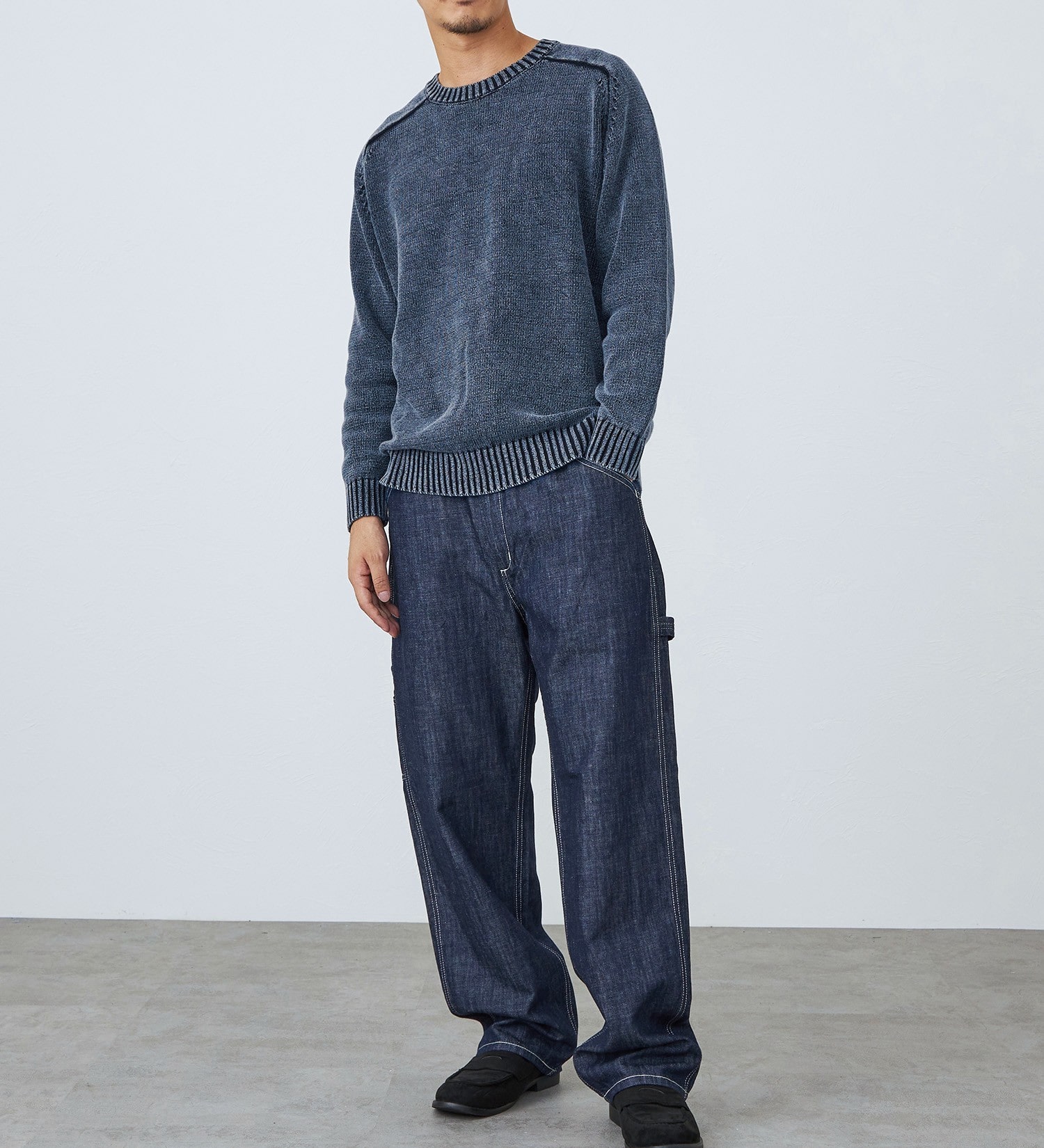 EDWIN(エドウイン)のユーズド クルーネックニット|トップス/ニット/セーター/メンズ|ネイビー