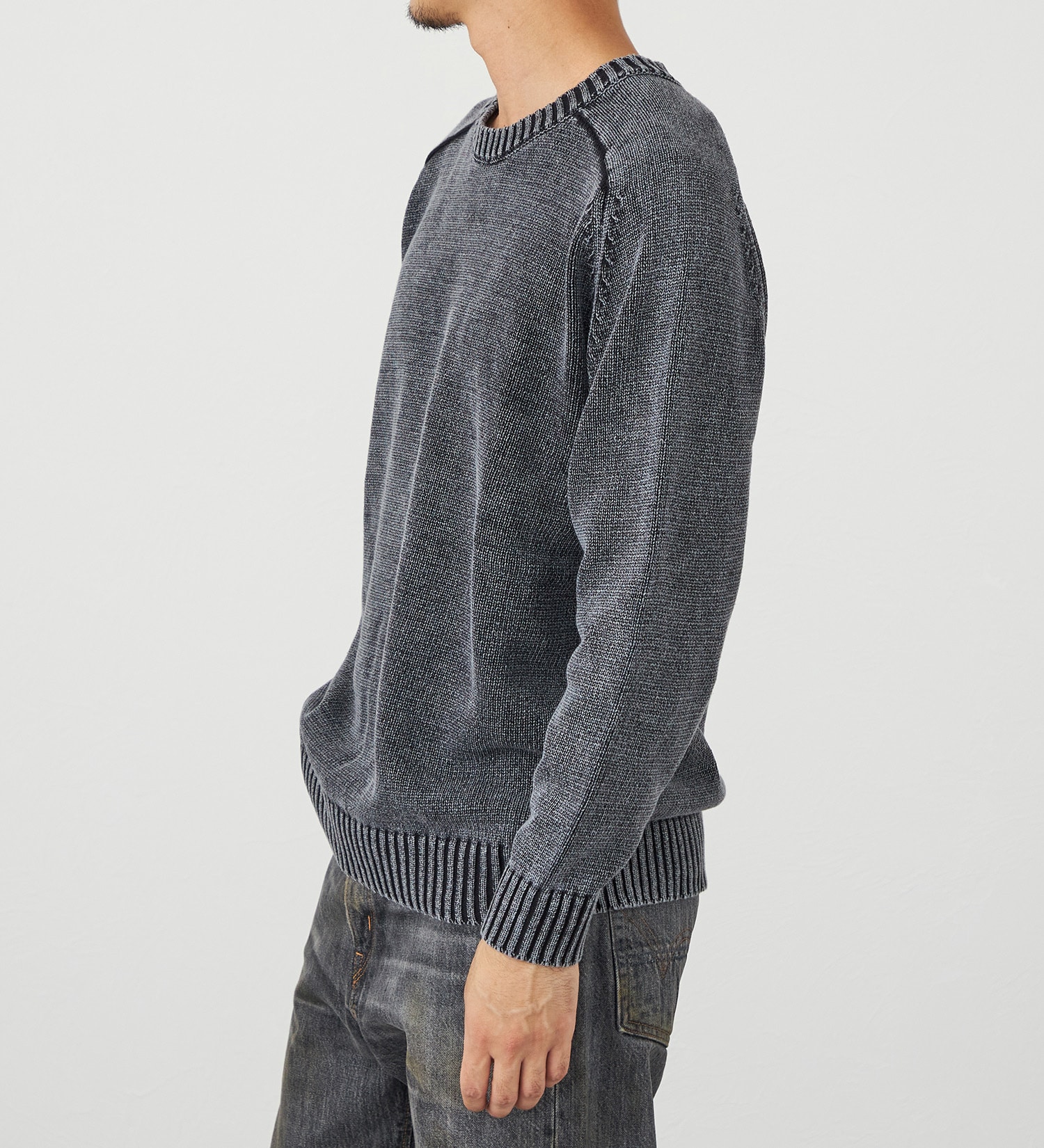 EDWIN(エドウイン)のユーズド クルーネックニット|トップス/ニット/セーター/メンズ|ブラック