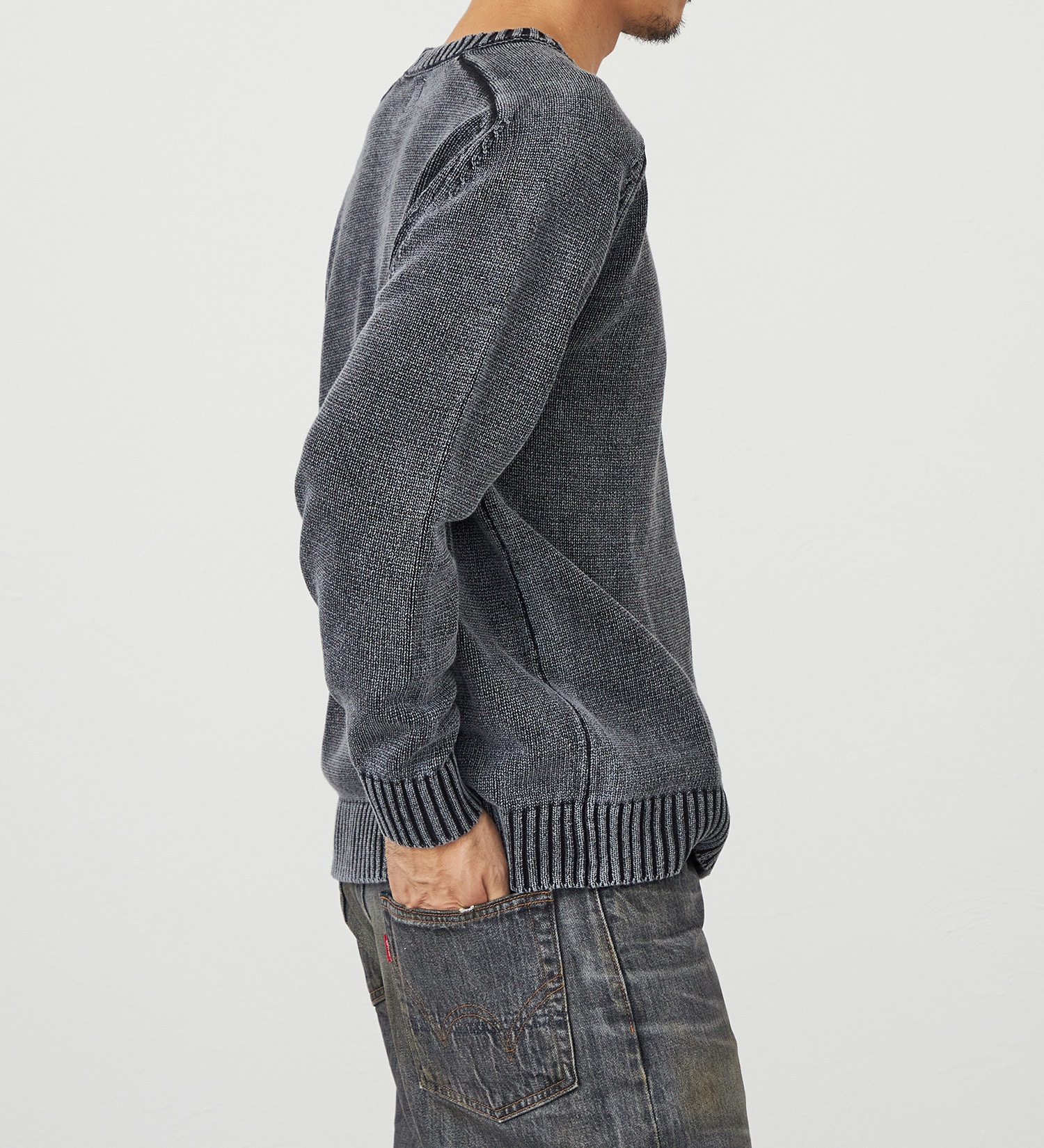 EDWIN(エドウイン)のユーズド クルーネックニット|トップス/ニット/セーター/メンズ|ブラック