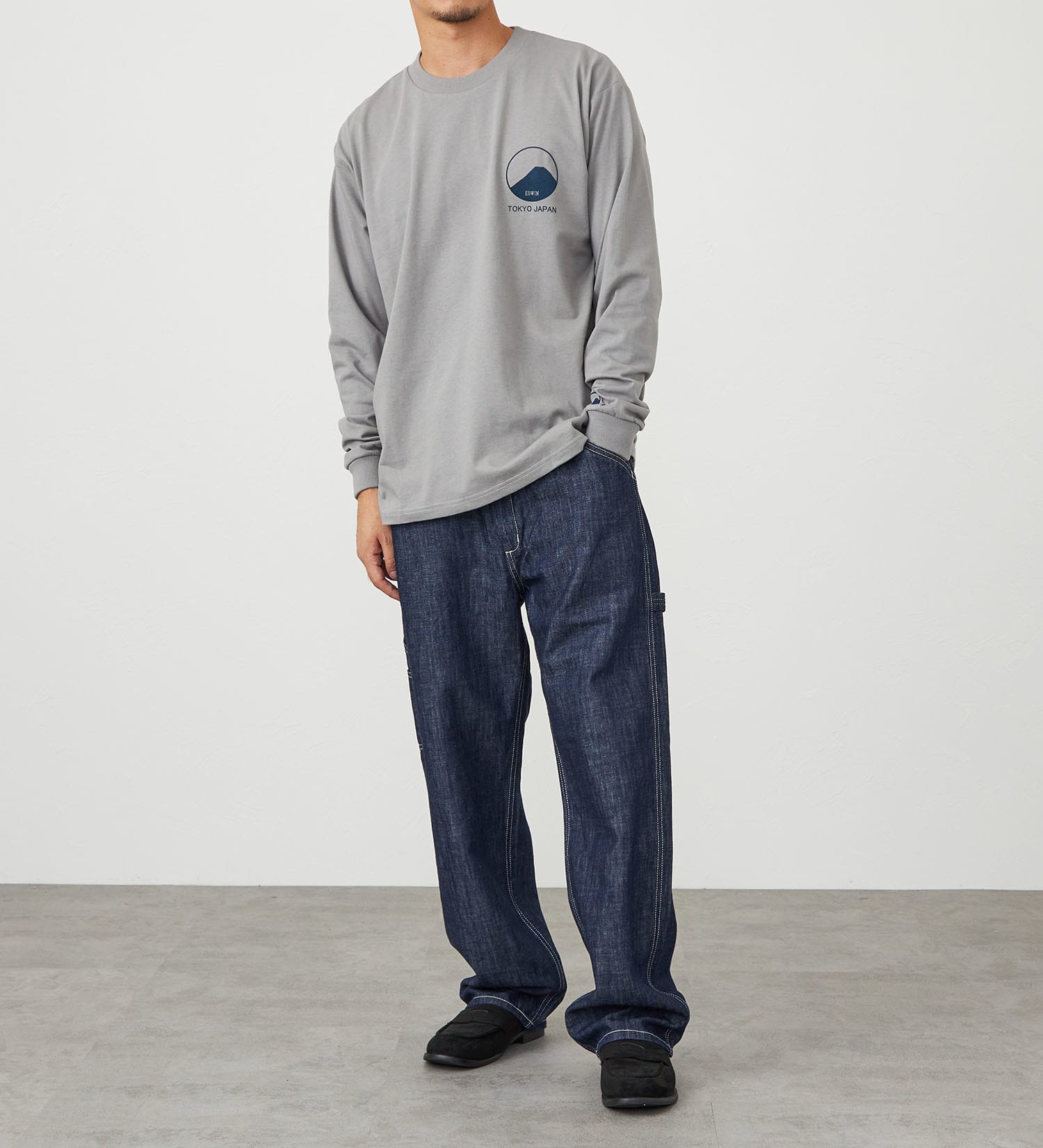 EDWIN(エドウイン)のプリントTシャツ 長袖|トップス/Tシャツ/カットソー/メンズ|グレー