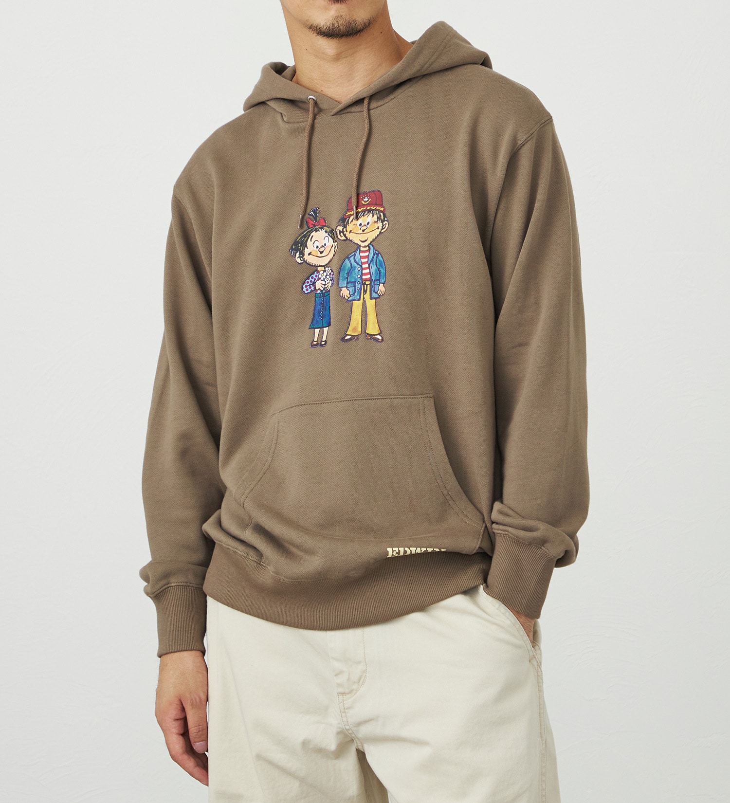 EDWIN(エドウイン)のプリントスウェットパーカー|トップス/パーカー/メンズ|ブラウン