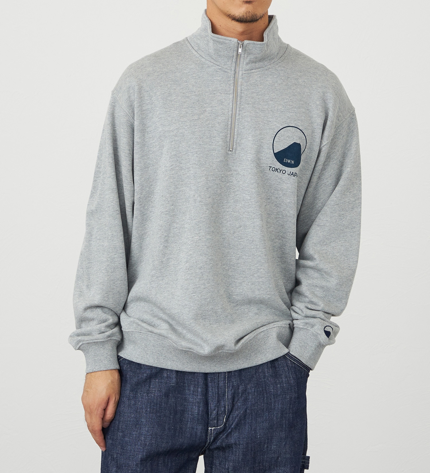 EDWIN(エドウイン)のハーフジップ スウェット|トップス/スウェット/メンズ|グレー