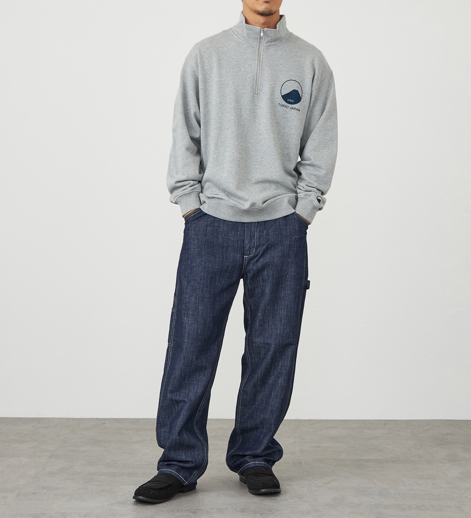 EDWIN(エドウイン)のハーフジップ スウェット|トップス/スウェット/メンズ|グレー