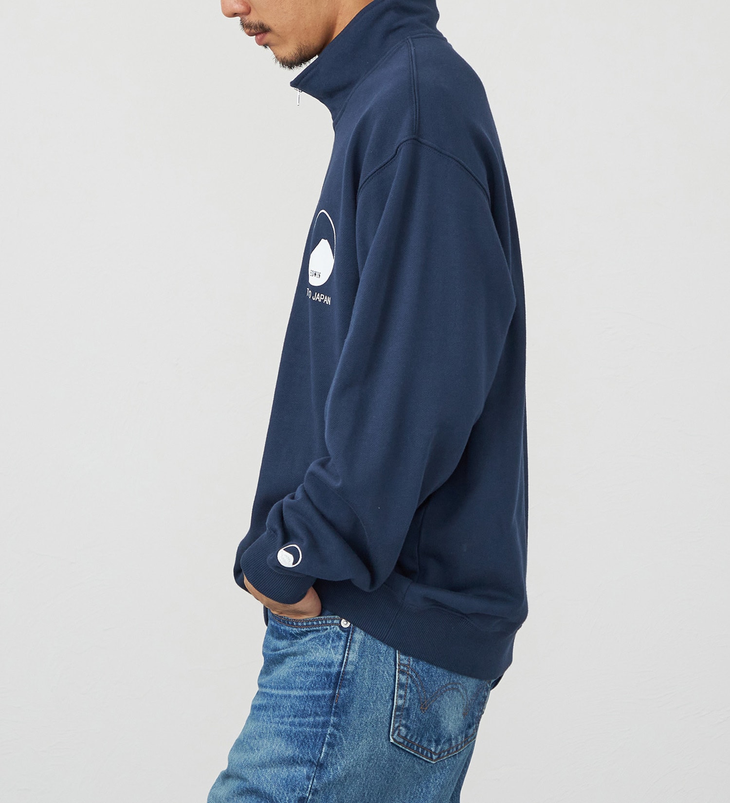 EDWIN(エドウイン)のハーフジップ スウェット|トップス/スウェット/メンズ|ネイビー