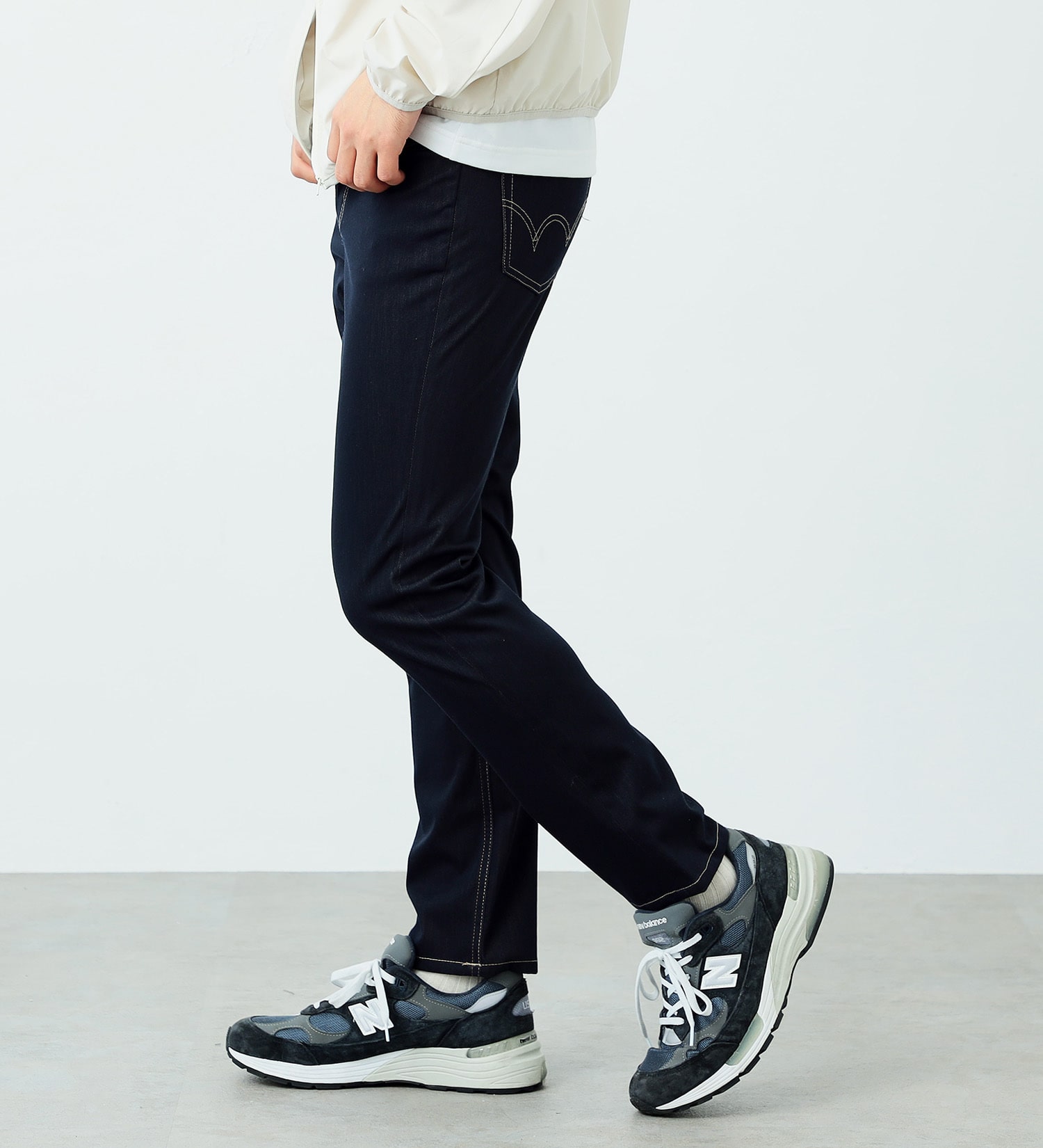 EDWIN(エドウイン)の【父の日割対象】タビデニ ストレートパンツ 軽量 撥水 ストレッチ 旅行用パンツ【メンズ】|パンツ/デニムパンツ/メンズ|インディゴブルー