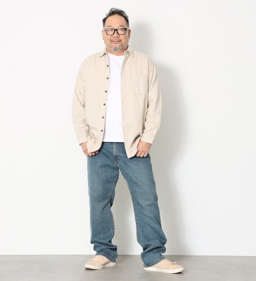 EDWIN(エドウイン)の【大きいサイズ】インターナショナルベーシック 404フレックス ルーズストレートパンツ|パンツ/デニム/メンズ|中色ブルー