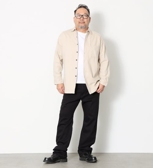 EDWIN(エドウイン)の【大きいサイズ】インターナショナルベーシック 404フレックス ルーズストレートパンツ|パンツ/パンツ/メンズ|ブラック