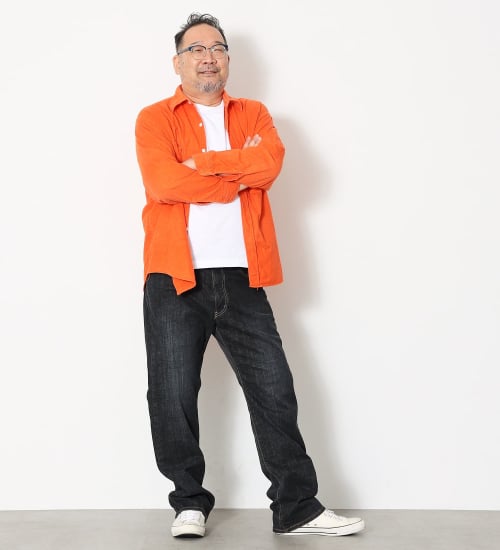 EDWIN(エドウイン)の【大きいサイズ】インターナショナルベーシック 404フレックス ルーズストレートパンツ|パンツ/パンツ/メンズ|ブラックデニム