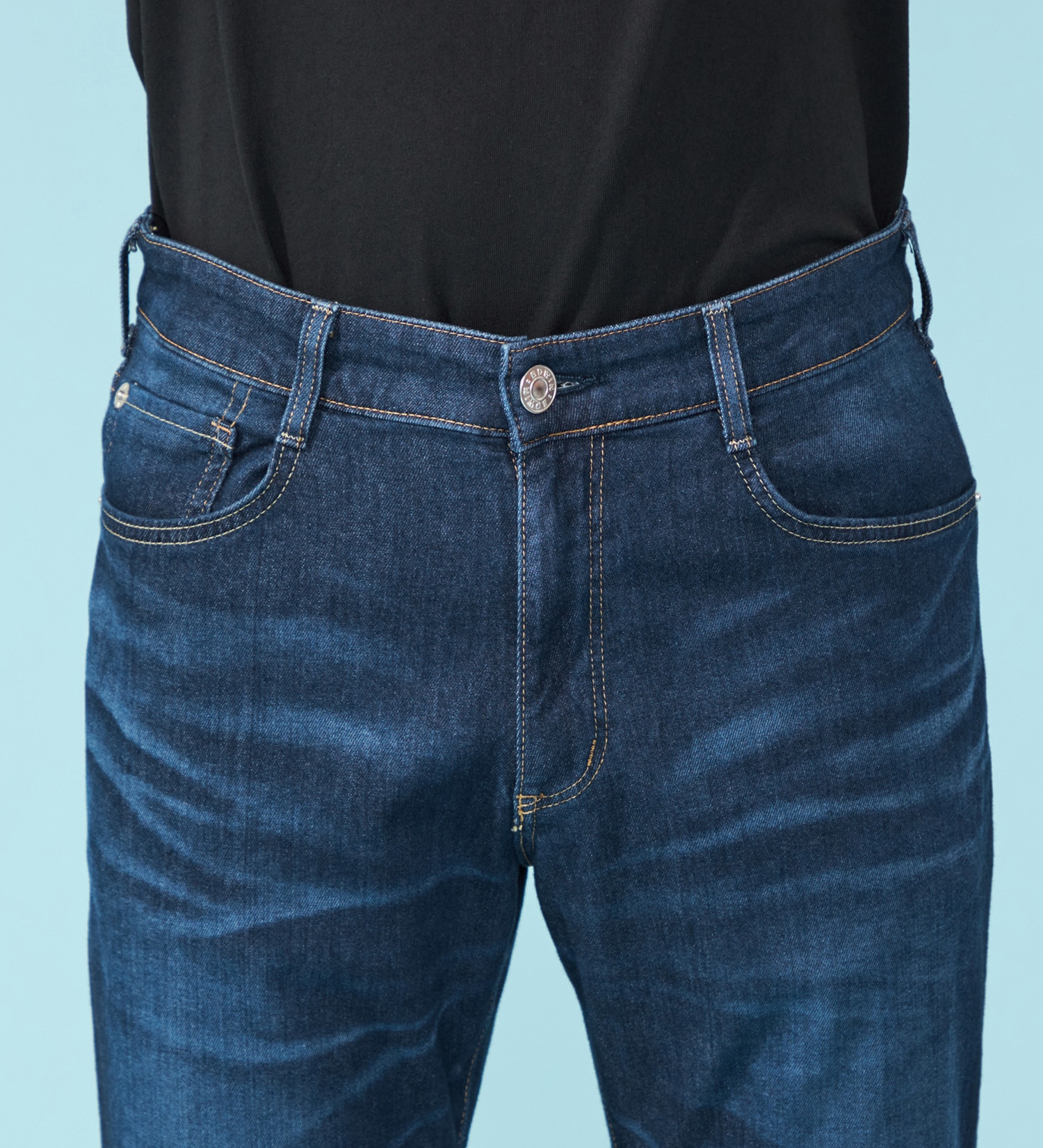 涼】COOLストレートデニムパンツ【アウトレット店舗・WEB限定