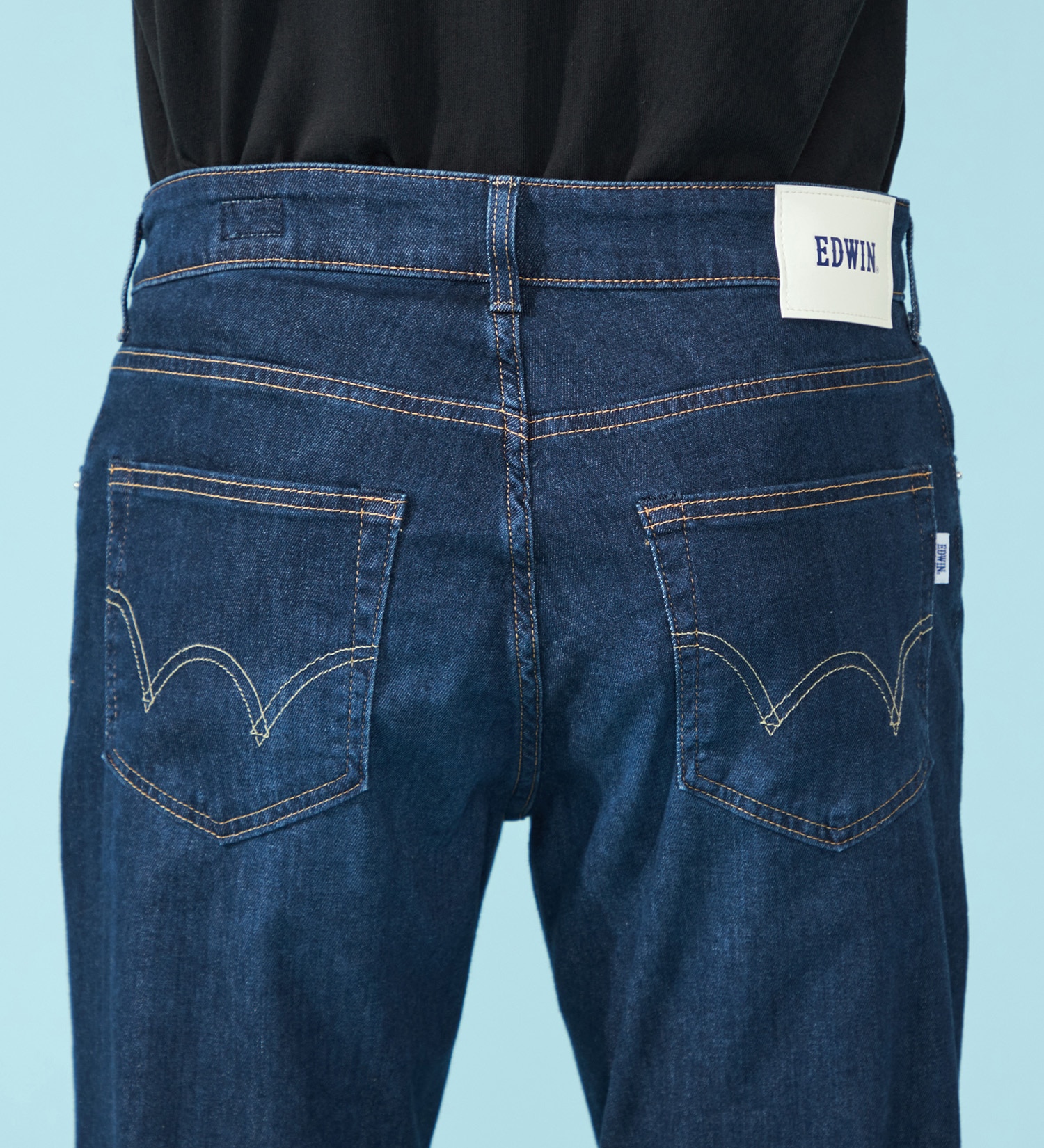 EDWIN(エドウイン)の【涼】COOLストレートデニムパンツ【アウトレット店舗・WEB限定】|パンツ/パンツ/メンズ|中色ブルー