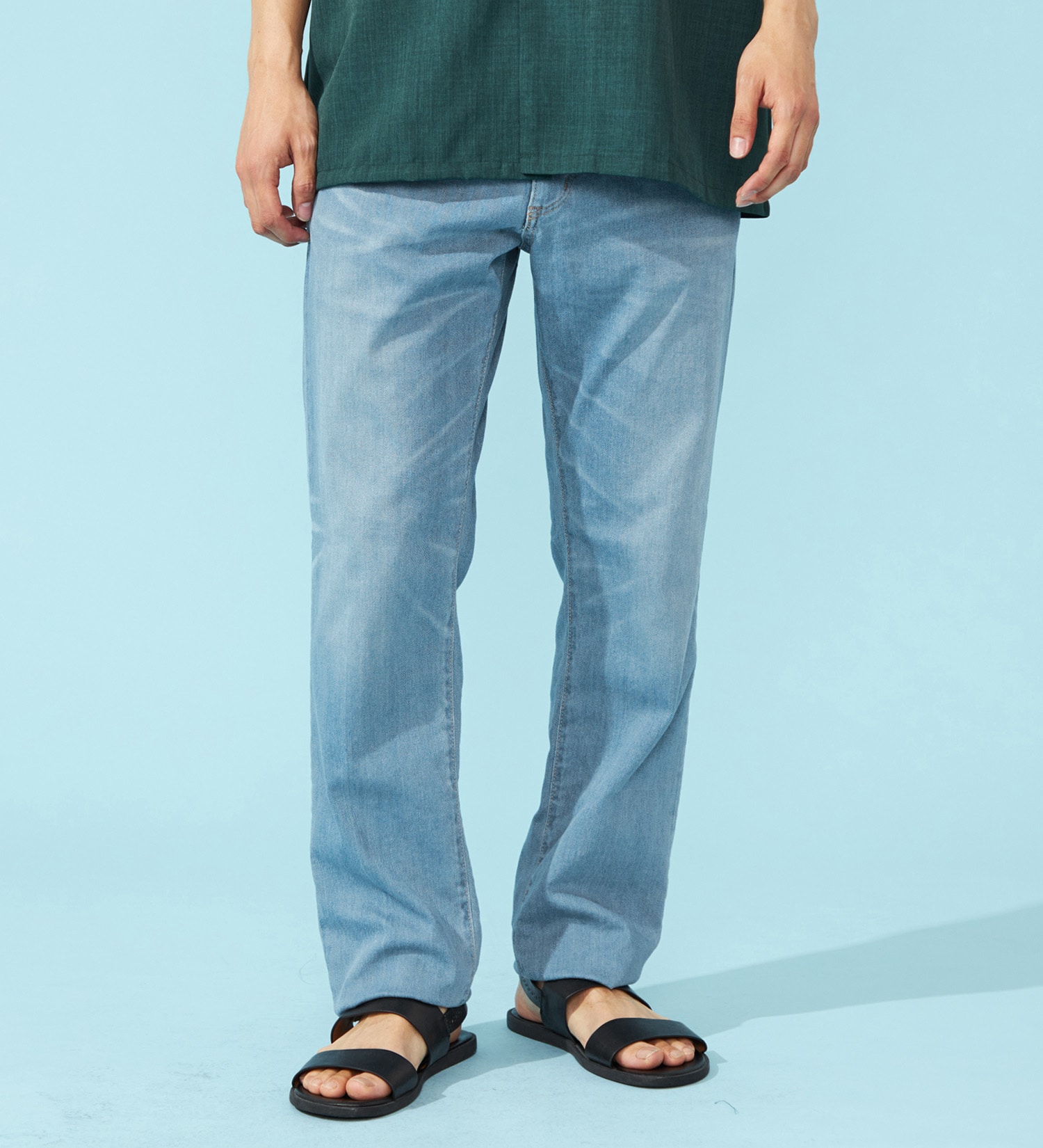EDWIN(エドウイン)の【涼】COOLストレートデニムパンツ【アウトレット店舗・WEB限定】|パンツ/パンツ/メンズ|淡色ブルー