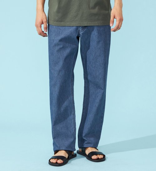 EDWIN(エドウイン)の【涼】COOLルーズストレートデニムパンツ【アウトレット店舗・WEB限定】|パンツ/パンツ/メンズ|中色ブルー