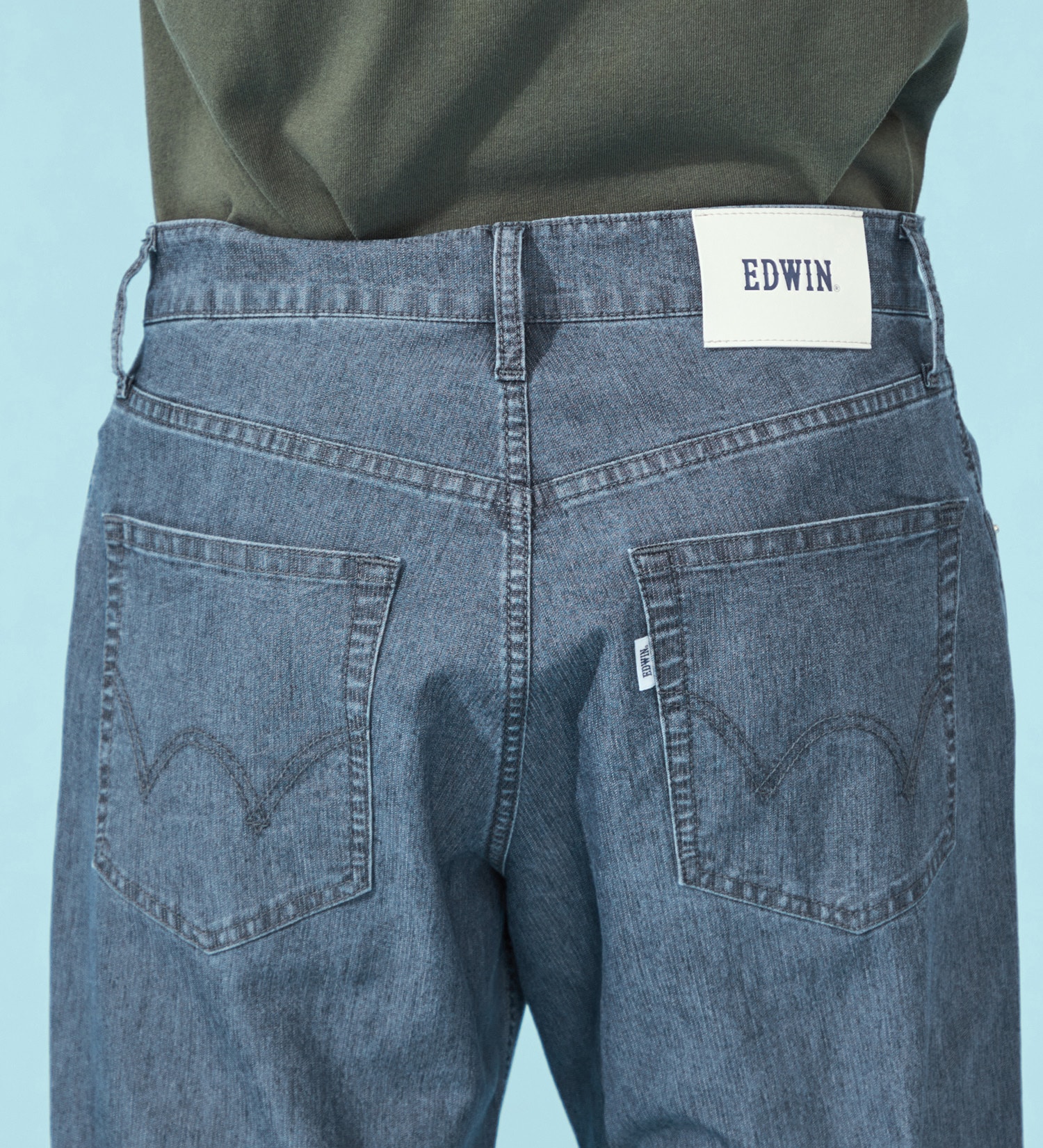 EDWIN(エドウイン)の【涼】COOLルーズストレートデニムパンツ【アウトレット店舗・WEB限定】|パンツ/パンツ/メンズ|中色ブルー