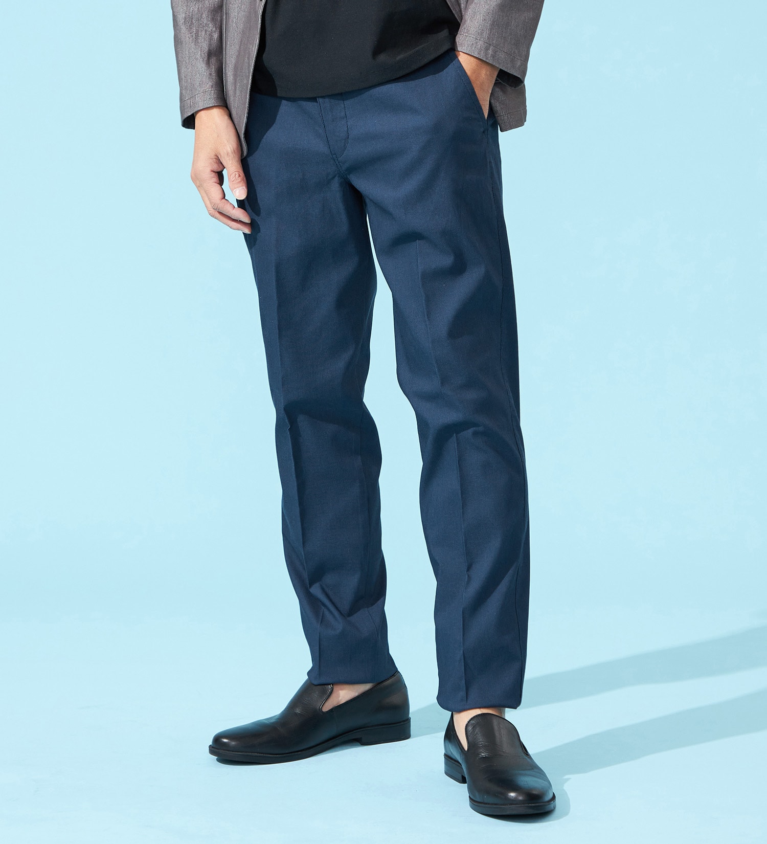 EDWIN(エドウイン)の【涼】COOLスリムトラウザーパンツ【アウトレット店舗・WEB限定】|パンツ/パンツ/メンズ|ダークブルー