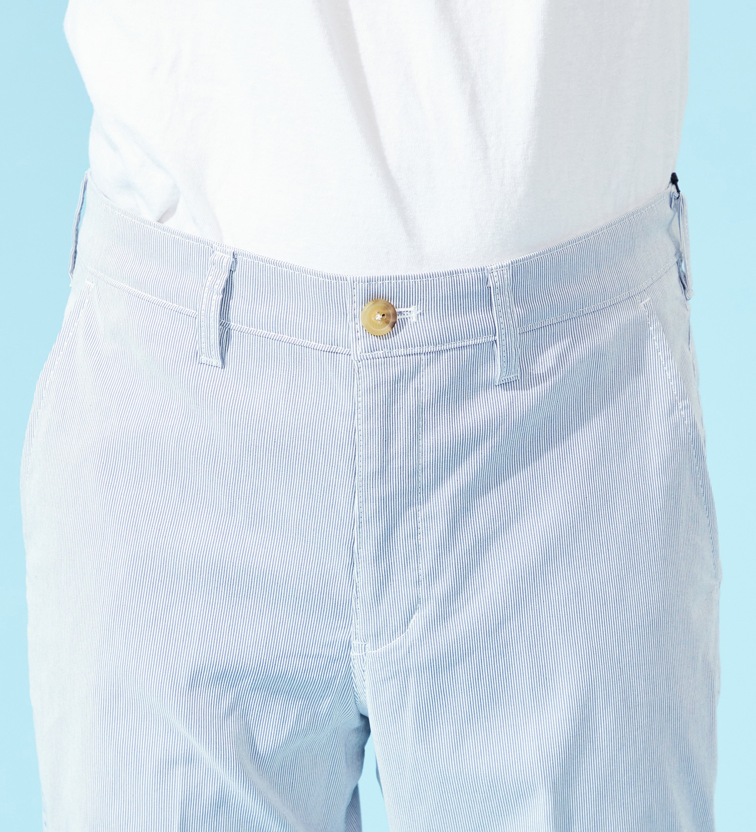 EDWIN(エドウイン)の【涼】COOLスリムトラウザーパンツ【アウトレット店舗・WEB限定】|パンツ/パンツ/メンズ|ホワイト×ブルー