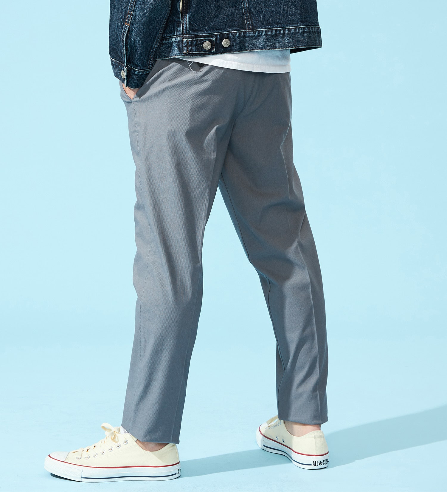 EDWIN(エドウイン)の【涼】COOLスリムトラウザーパンツ【アウトレット店舗・WEB限定】|パンツ/パンツ/メンズ|グレー