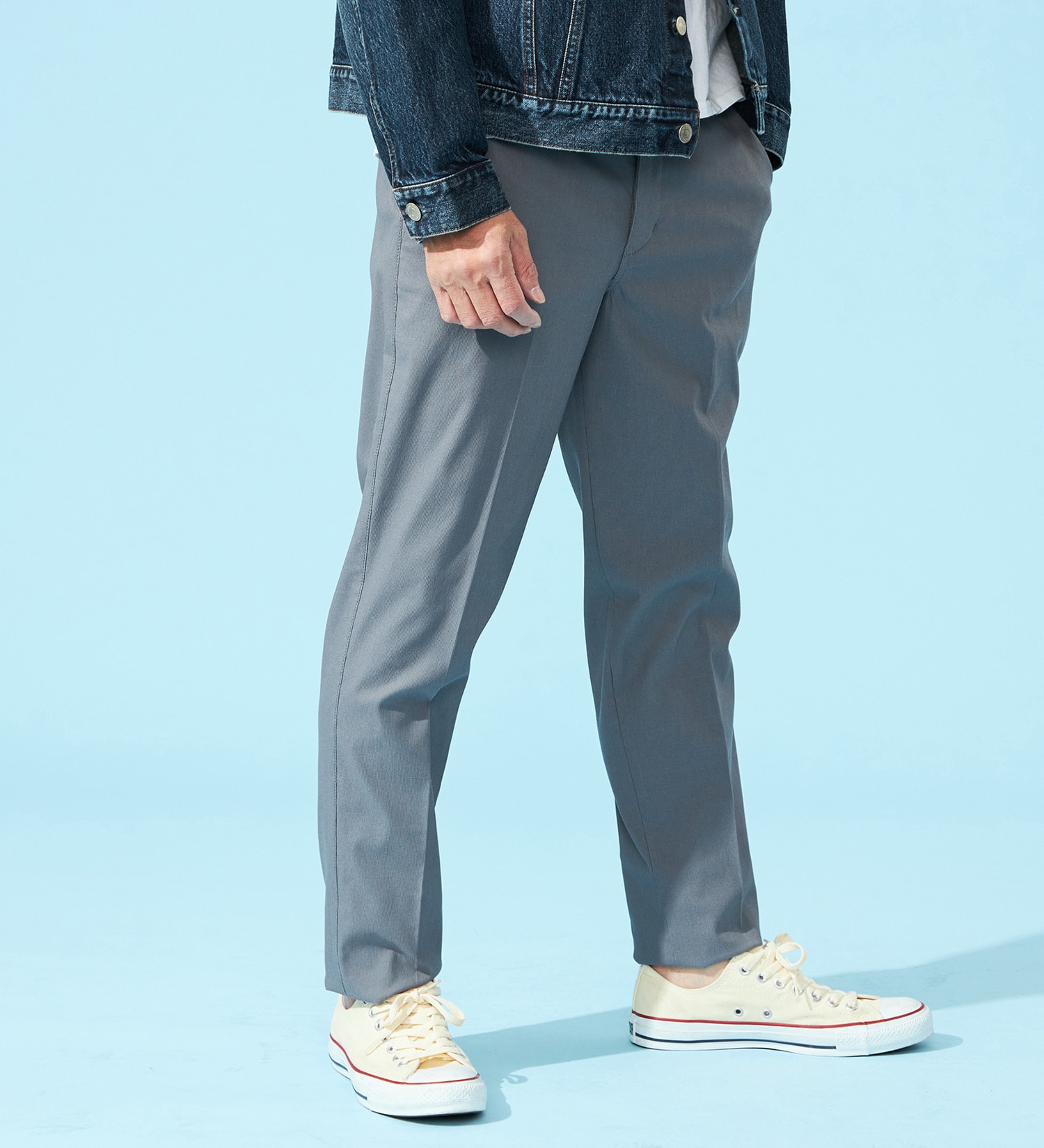 EDWIN(エドウイン)の【涼】COOLスリムトラウザーパンツ【アウトレット店舗・WEB限定】|パンツ/パンツ/メンズ|グレー