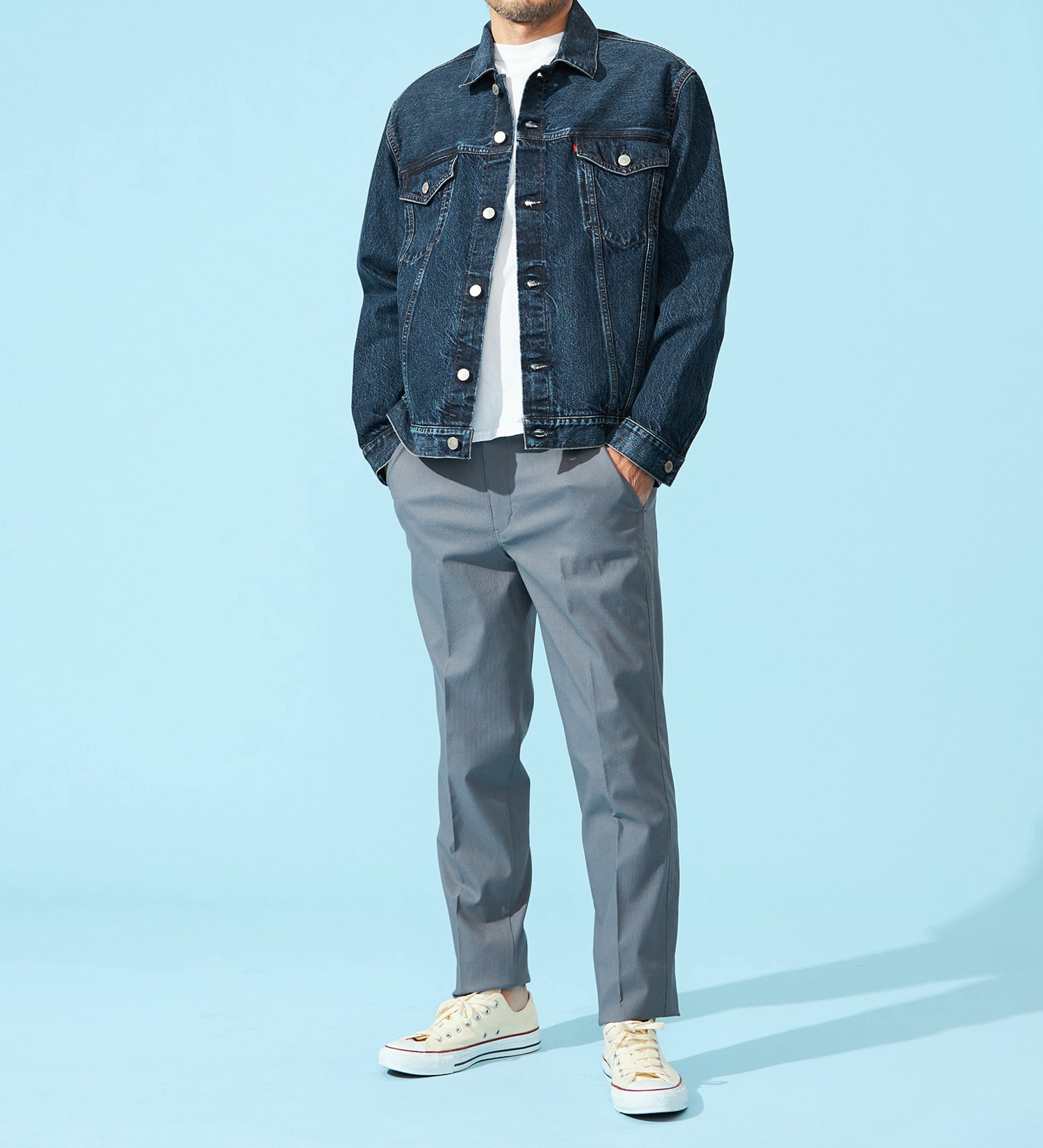 EDWIN(エドウイン)の【涼】COOLスリムトラウザーパンツ【アウトレット店舗・WEB限定】|パンツ/パンツ/メンズ|グレー