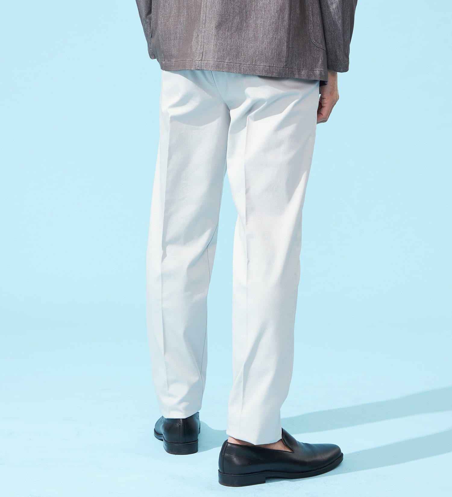 EDWIN(エドウイン)の【涼】COOLスリムトラウザーパンツ【シャンブレ】【アウトレット店舗・WEB限定】|パンツ/パンツ/メンズ|ライトグレー