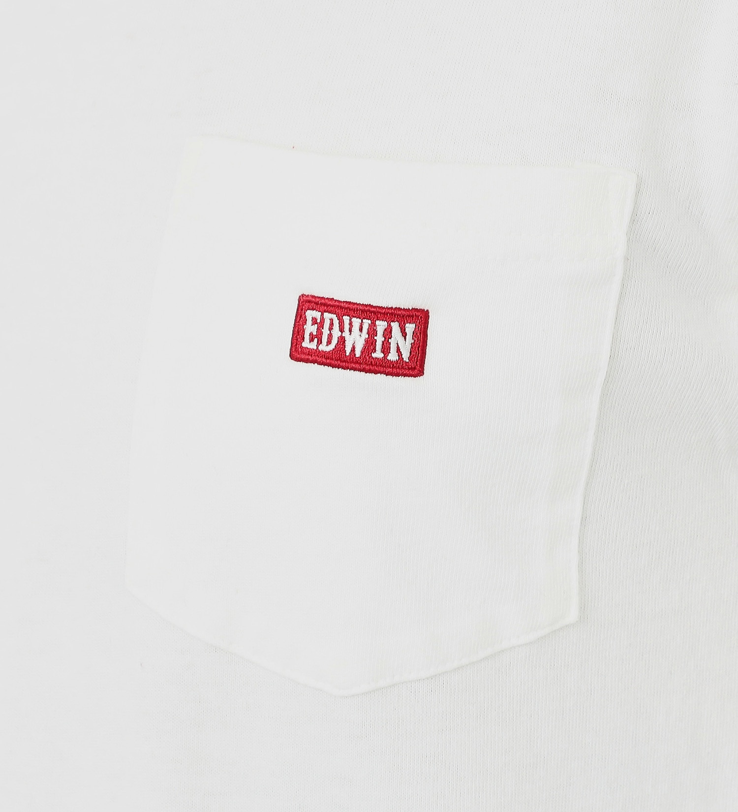 EDWIN(エドウイン)の【BLACKFRIDAY】ロングスリーブ胸ポケットロゴTシャツ　ロンT ベーシック カットソー 洗える 長袖 メンズ【アウトレット店舗・WEB限定】|トップス/Tシャツ/カットソー/メンズ|ホワイト