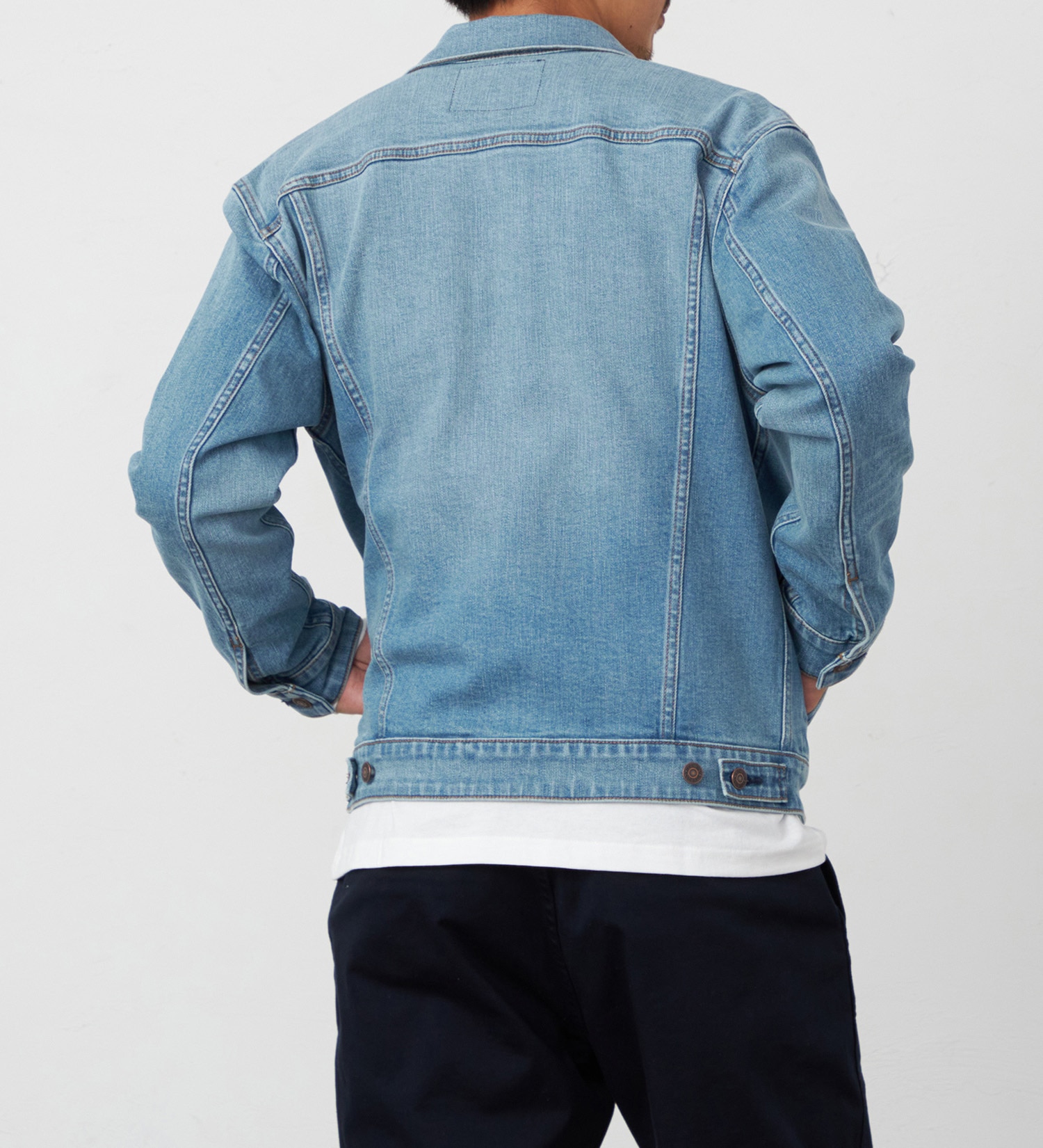 EDWIN(エドウイン)のストレッチデニムジャケット【アウトレット店舗・WEB限定】|ジャケット/アウター/デニムジャケット/メンズ|淡色ブルー
