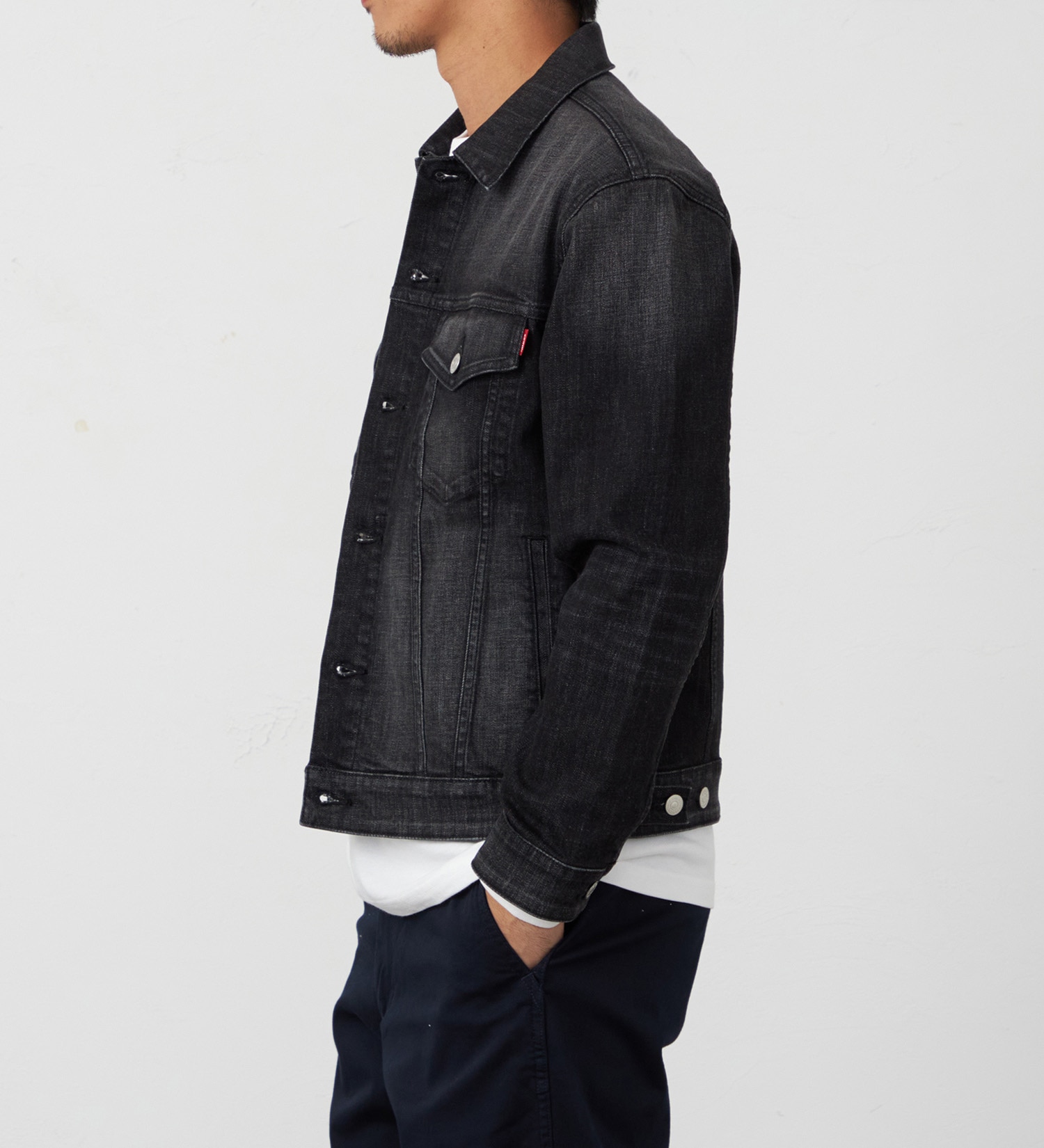 EDWIN(エドウイン)のストレッチデニムジャケット【アウトレット店舗・WEB限定】|ジャケット/アウター/デニムジャケット/メンズ|ブラックデニム