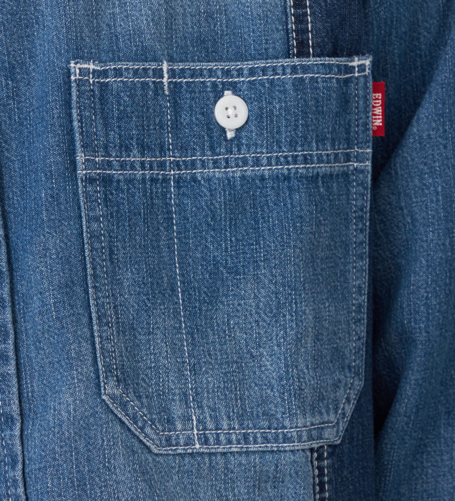 EDWIN(エドウイン)の切り替えデニムシャツ【アウトレット店舗・WEB限定】|トップス/シャツ/ブラウス/メンズ|インディゴブルー