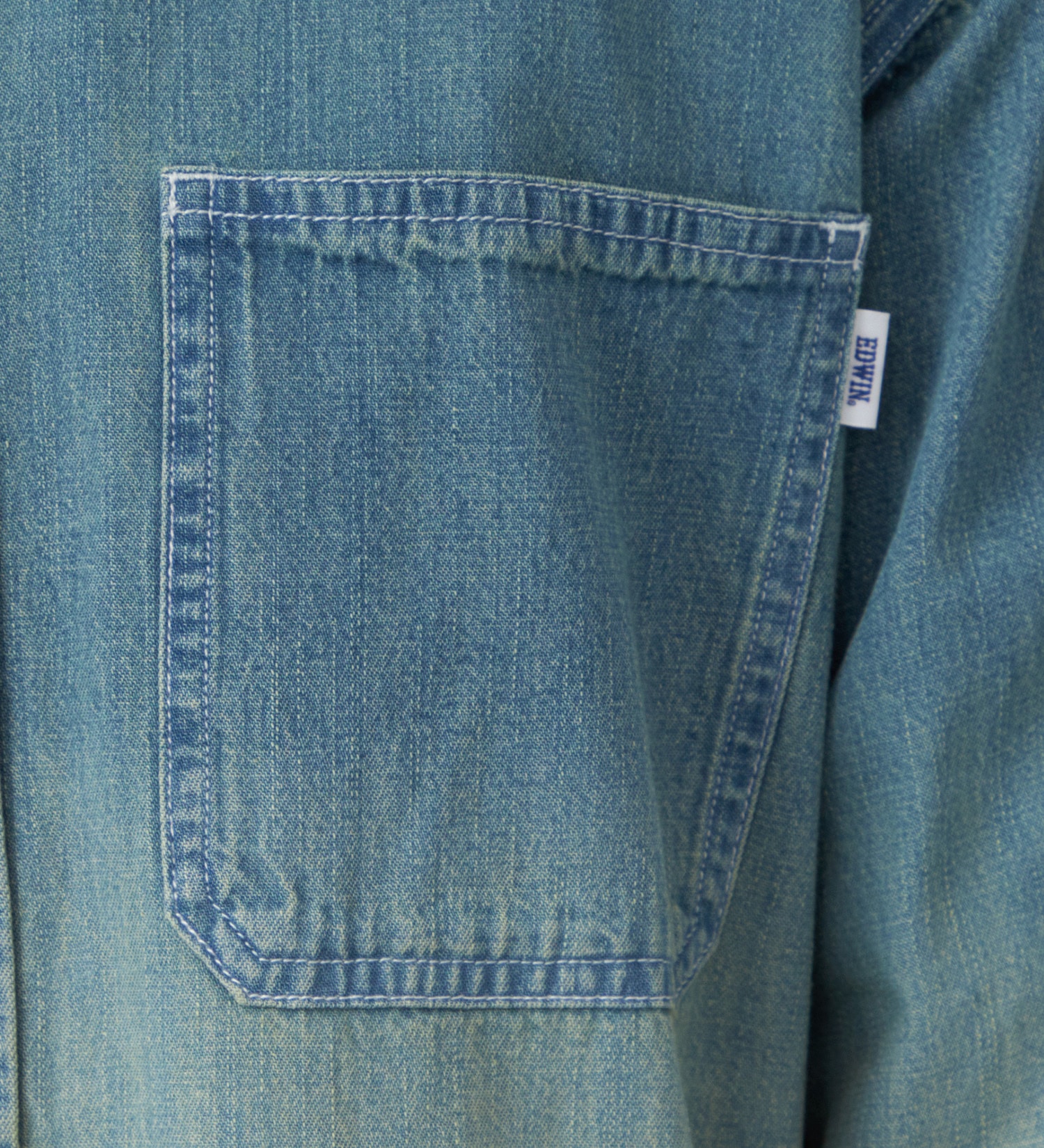 EDWIN(エドウイン)のグラデーションデニムシャツ【アウトレット店舗・WEB限定】|トップス/シャツ/ブラウス/メンズ|淡色ブルー