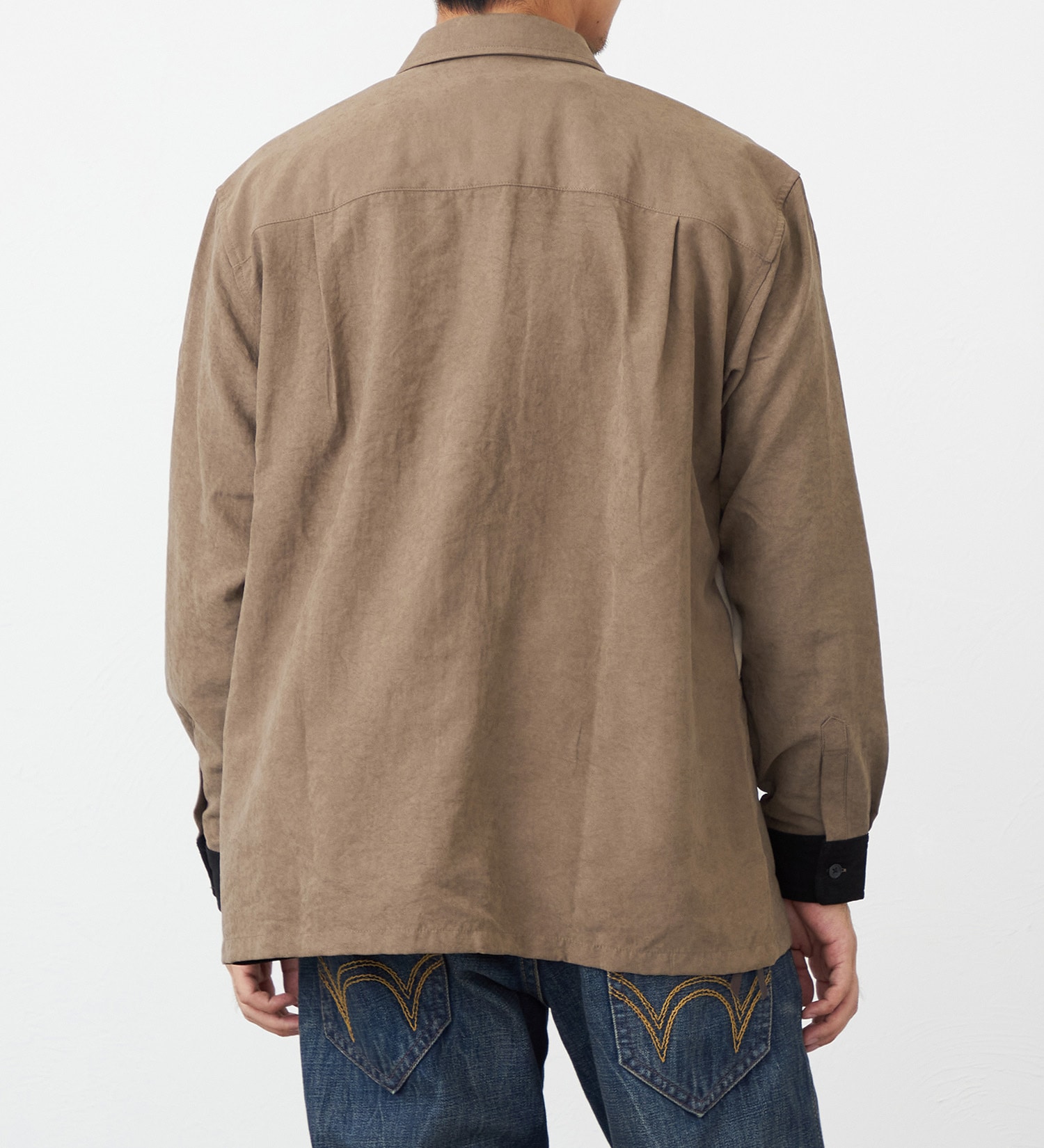 EDWIN(エドウイン)の切り替えし長袖シャツ【アウトレット店舗・WEB限定】|トップス/シャツ/ブラウス/メンズ|モカ