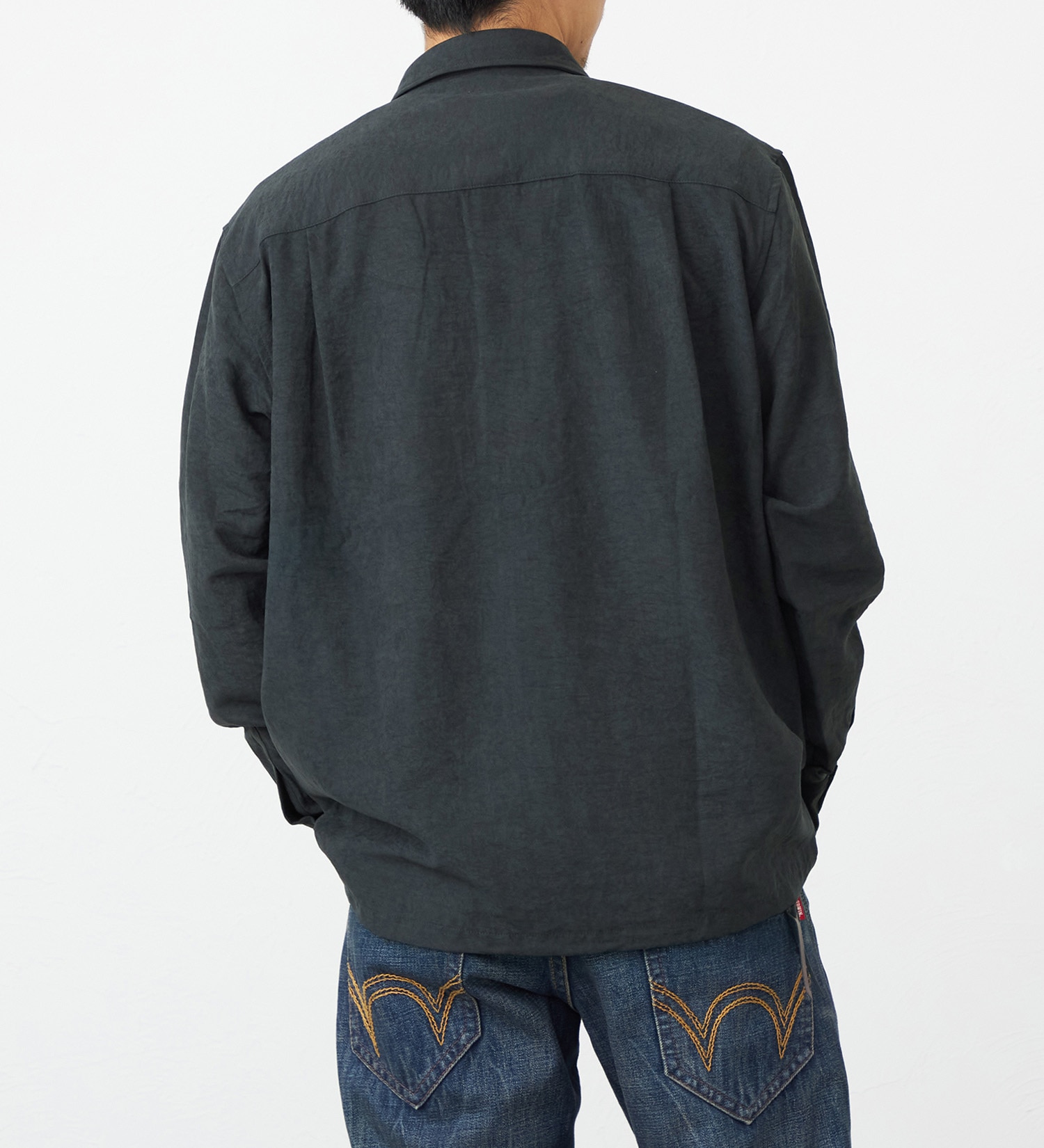 EDWIN(エドウイン)の切り替えし長袖シャツ【アウトレット店舗・WEB限定】|トップス/シャツ/ブラウス/メンズ|チャコール