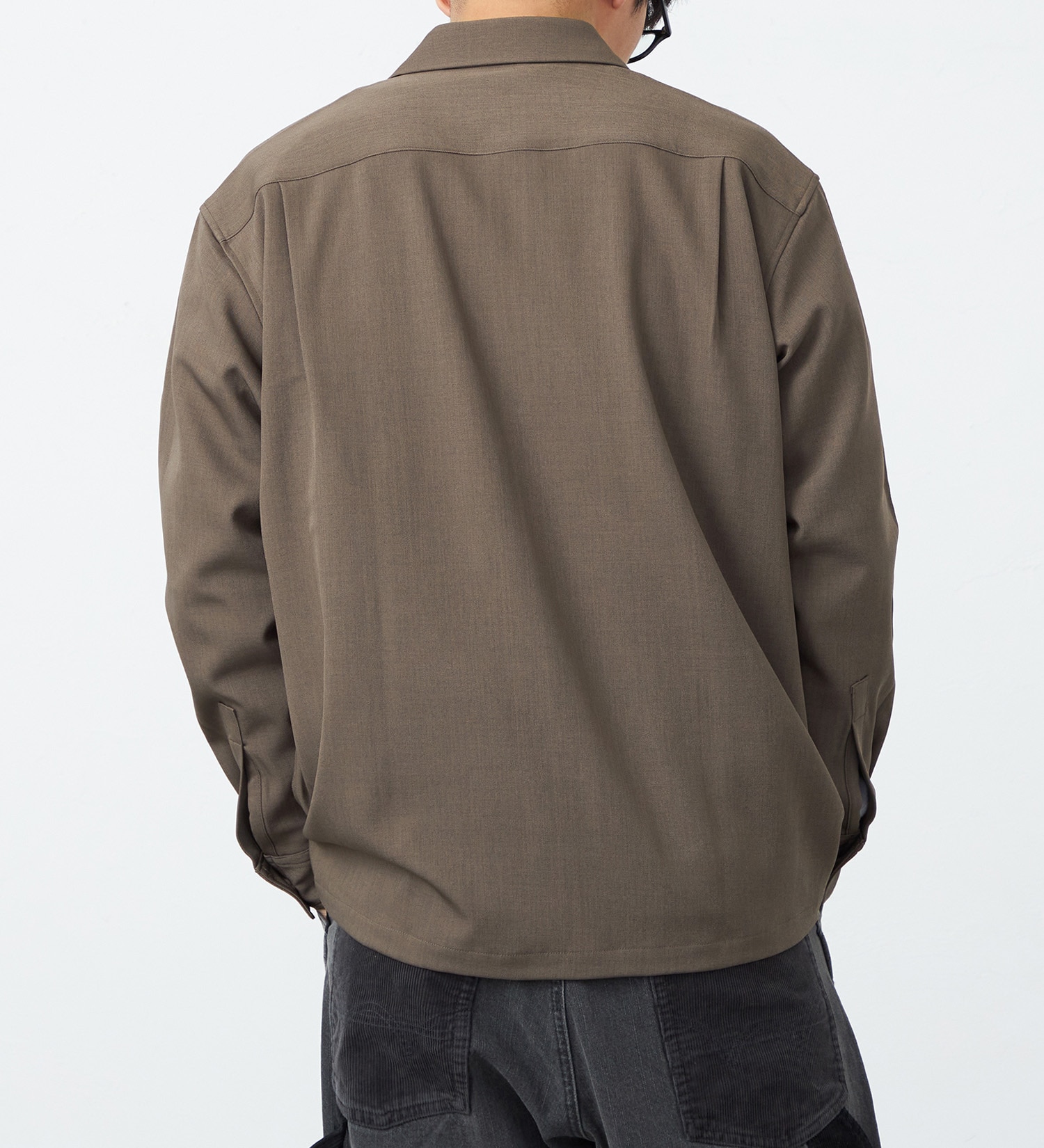 EDWIN(エドウイン)の切り替えし長袖ビッグシャツ【アウトレット店舗・WEB限定】|トップス/シャツ/ブラウス/メンズ|ライトブラウン