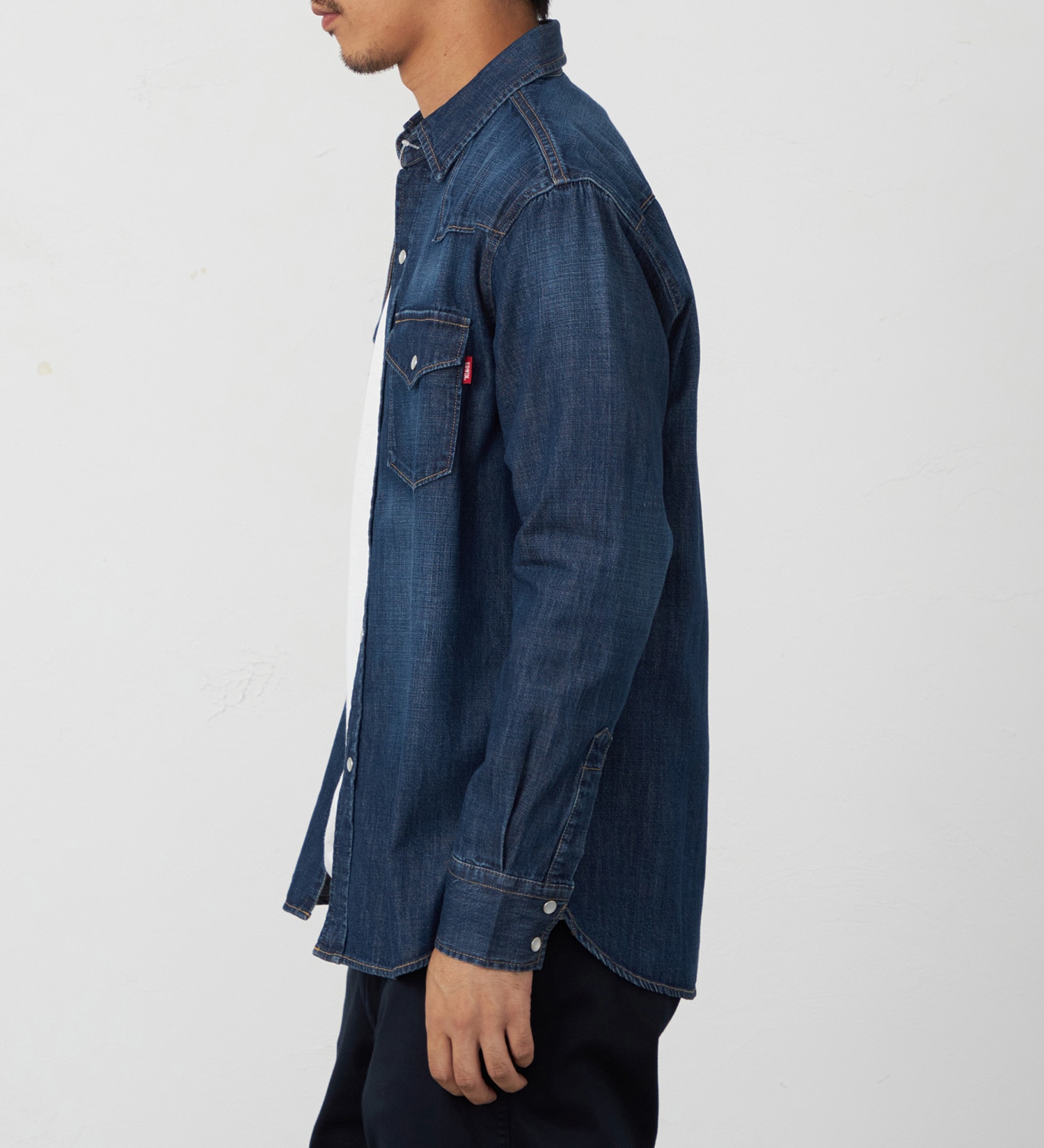 EDWIN(エドウイン)のデニムシャツ【アウトレット店舗・WEB限定】|トップス/シャツ/ブラウス/メンズ|濃色ブルー