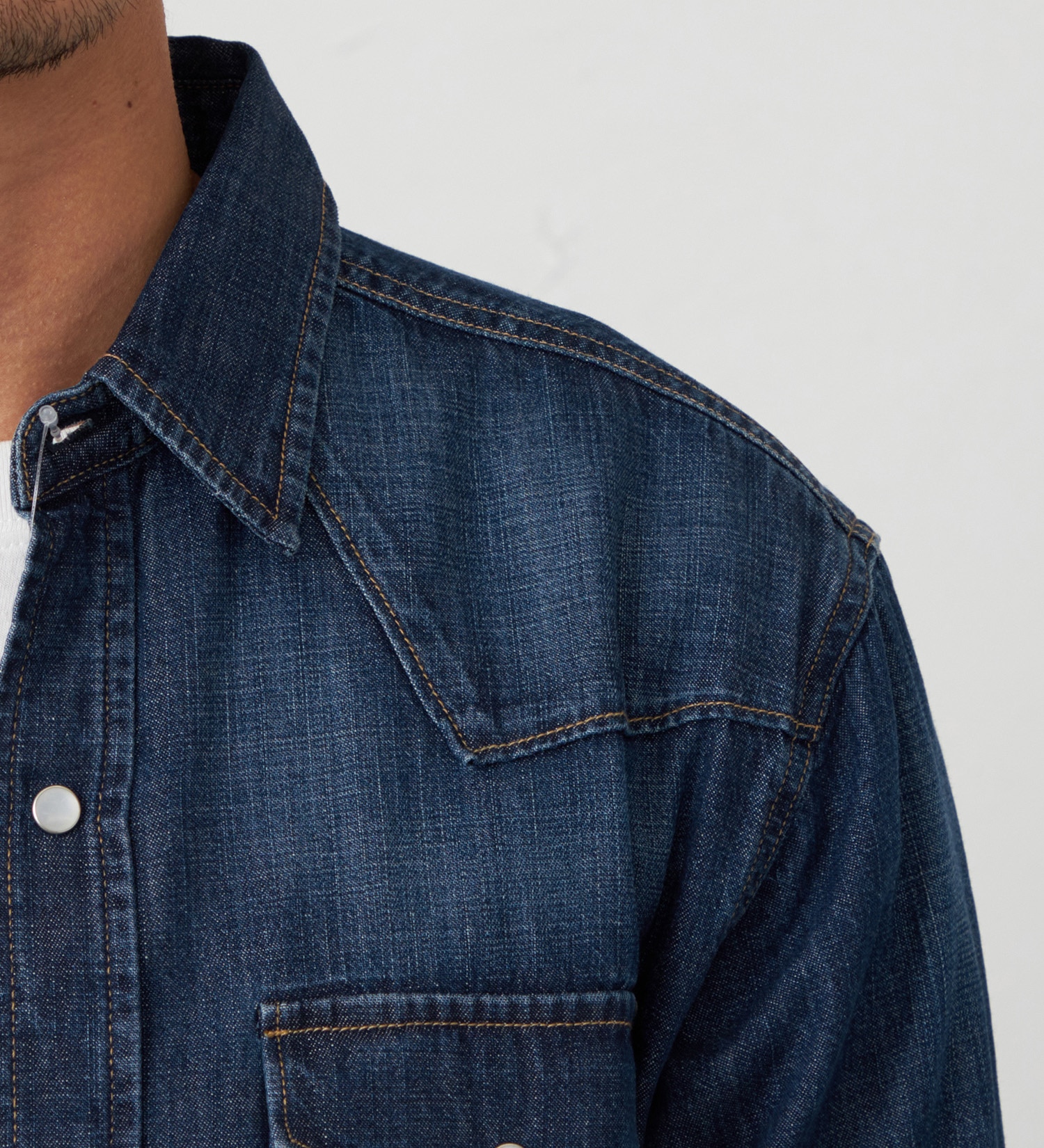 EDWIN(エドウイン)のデニムシャツ【アウトレット店舗・WEB限定】|トップス/シャツ/ブラウス/メンズ|濃色ブルー