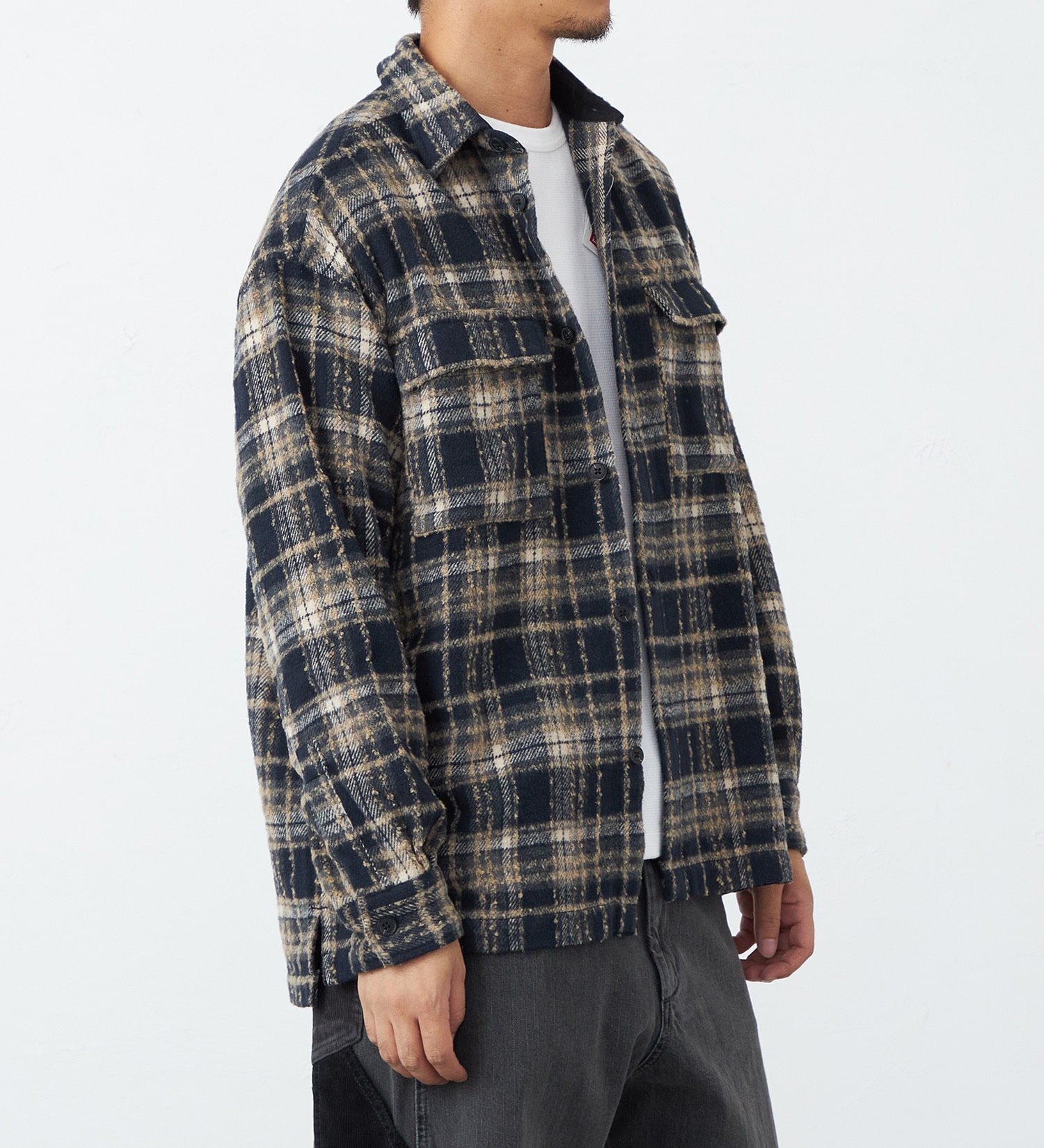 EDWIN(エドウイン)のスーパービックチェックシャツ【アウトレット店舗・WEB限定】|トップス/シャツ/ブラウス/メンズ|ネイビー