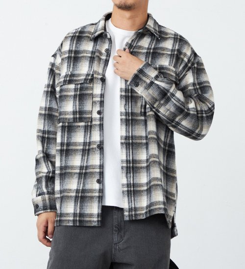EDWIN(エドウイン)のスーパービックチェックシャツ【アウトレット店舗・WEB限定】|トップス/シャツ/ブラウス/メンズ|ブラック