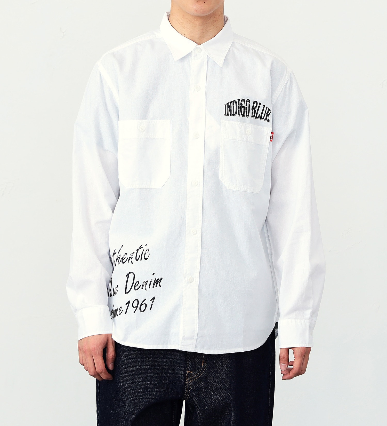 EDWIN(エドウイン)の【ガレージセール】プリントワークシャツ【アウトレット店舗・WEB限定】|トップス/シャツ/ブラウス/メンズ|ホワイト