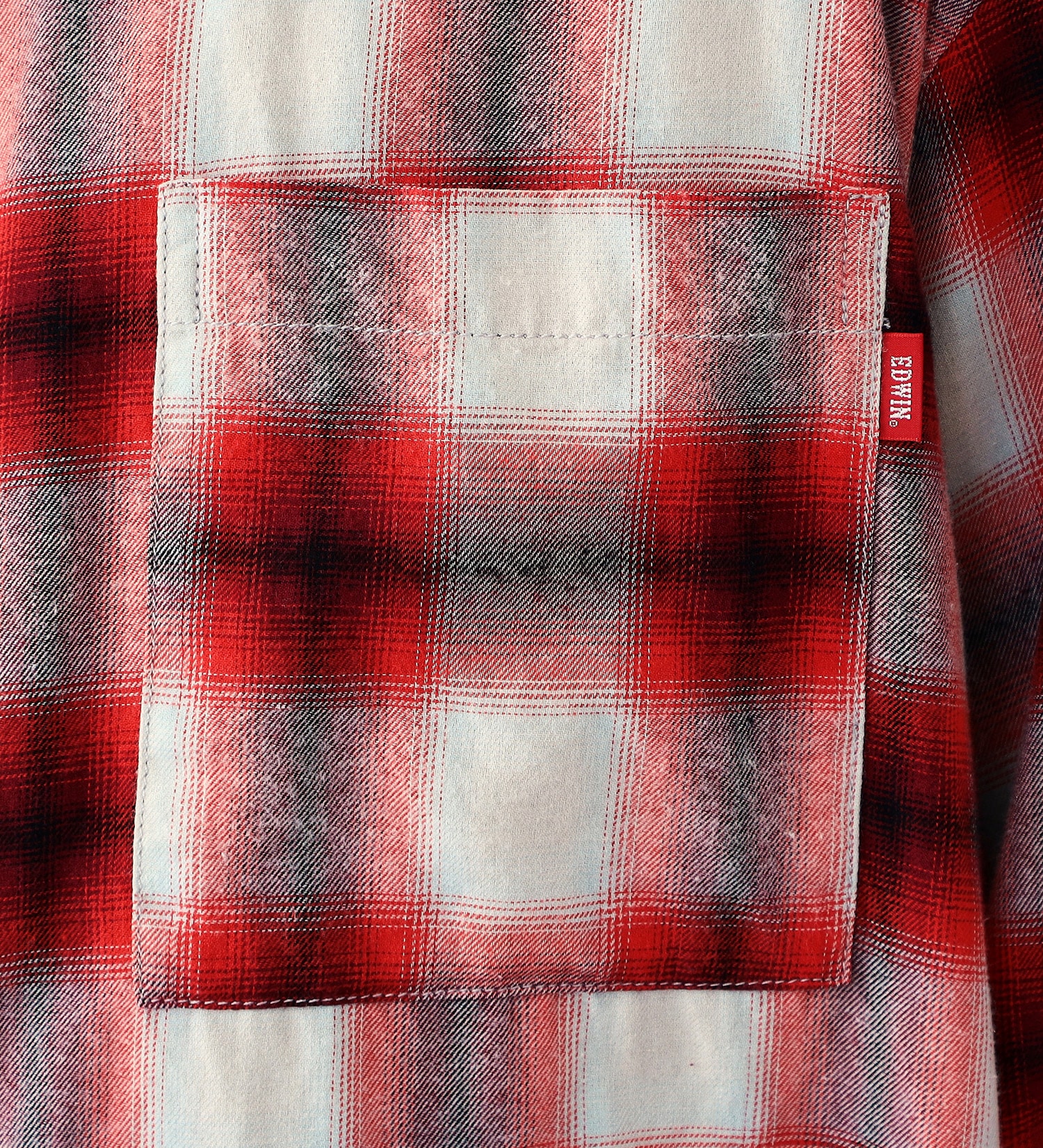 EDWIN(エドウイン)の【ガレージセール】オンブレーチェックシャツ【アウトレット店舗・WEB限定】|トップス/シャツ/ブラウス/メンズ|レッド