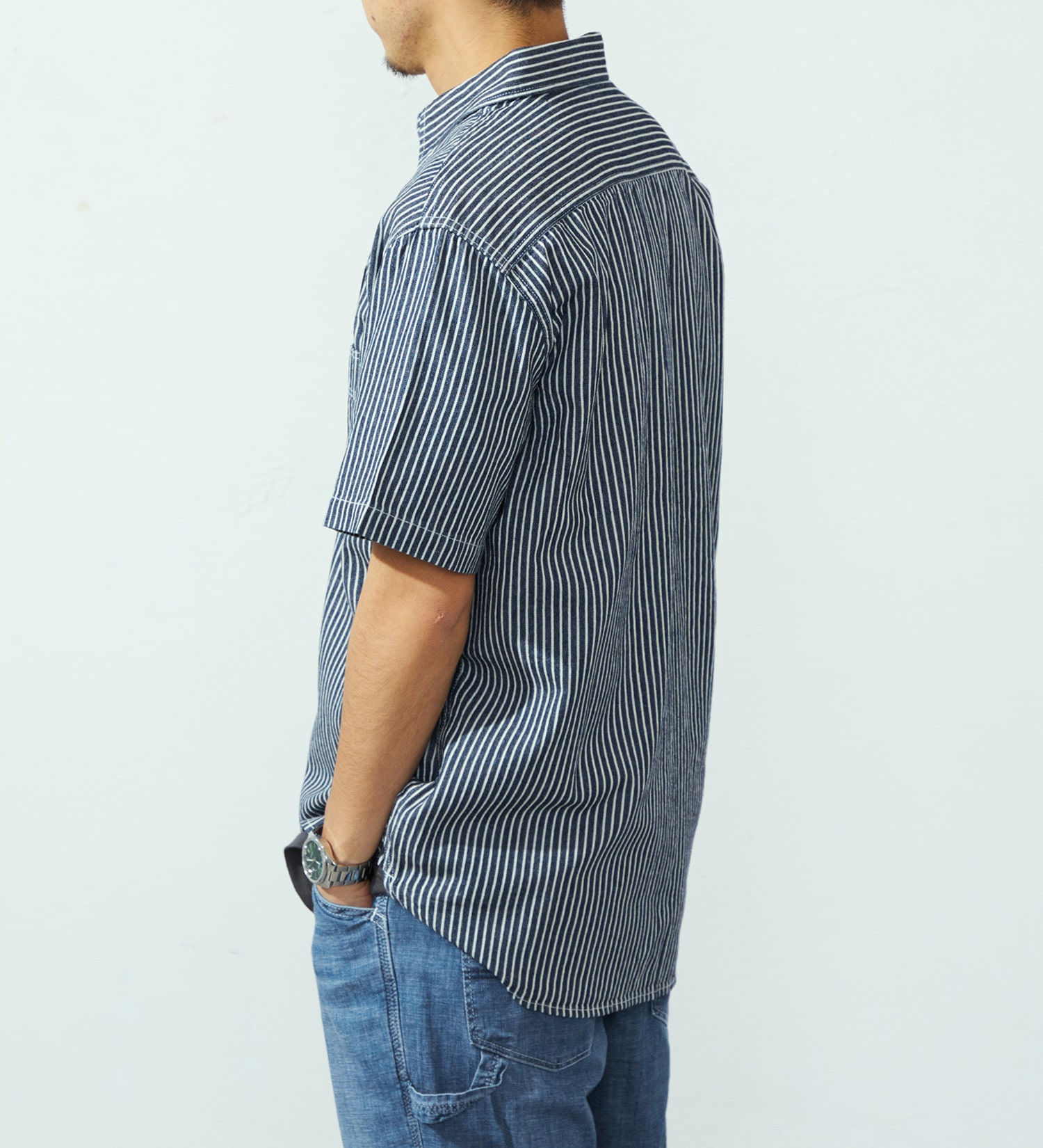 EDWIN(エドウイン)のワークシャツ【半袖】【アウトレット店舗・WEB限定】|トップス/シャツ/ブラウス/メンズ|ヒッコリー