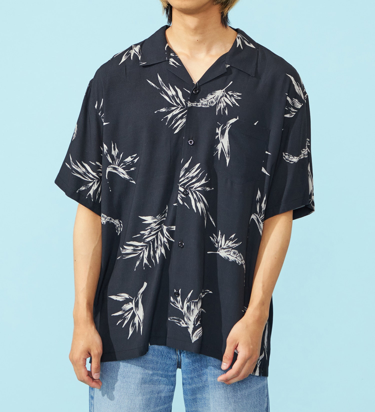 EDWIN(エドウイン)の【ポイントアップ対象】オープンカラーシャツ【アウトレット店舗・WEB限定】|トップス/シャツ/ブラウス/メンズ|ブラック